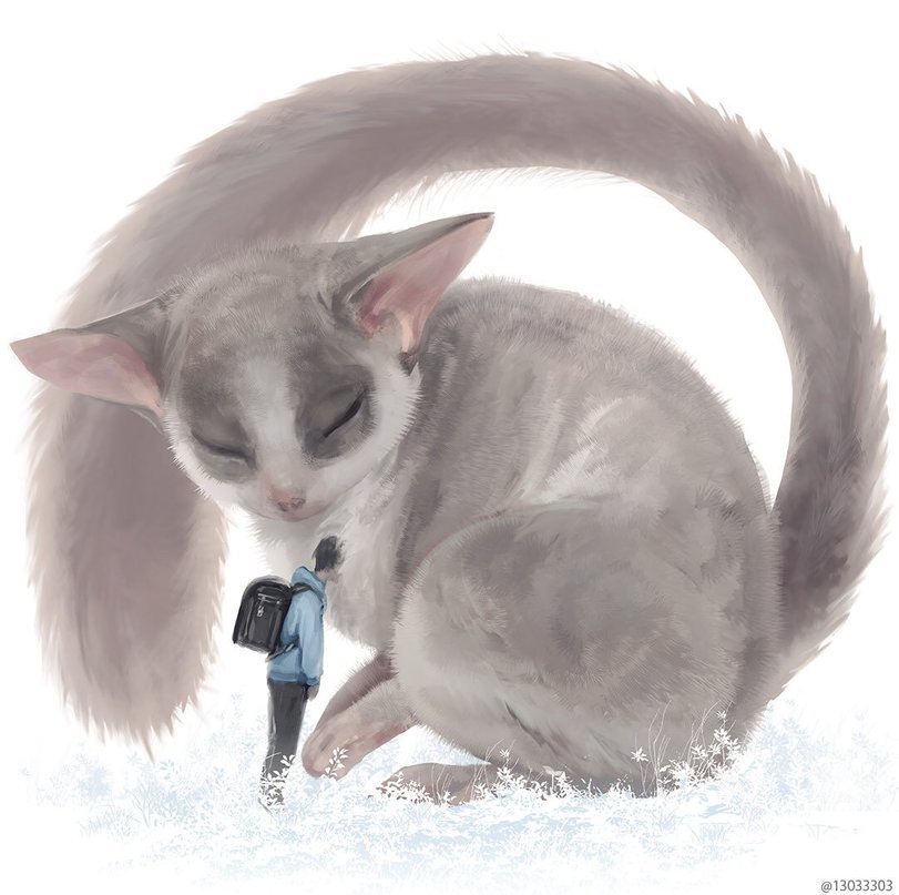 Giant pygmy galago - Art, Drawing, Galago