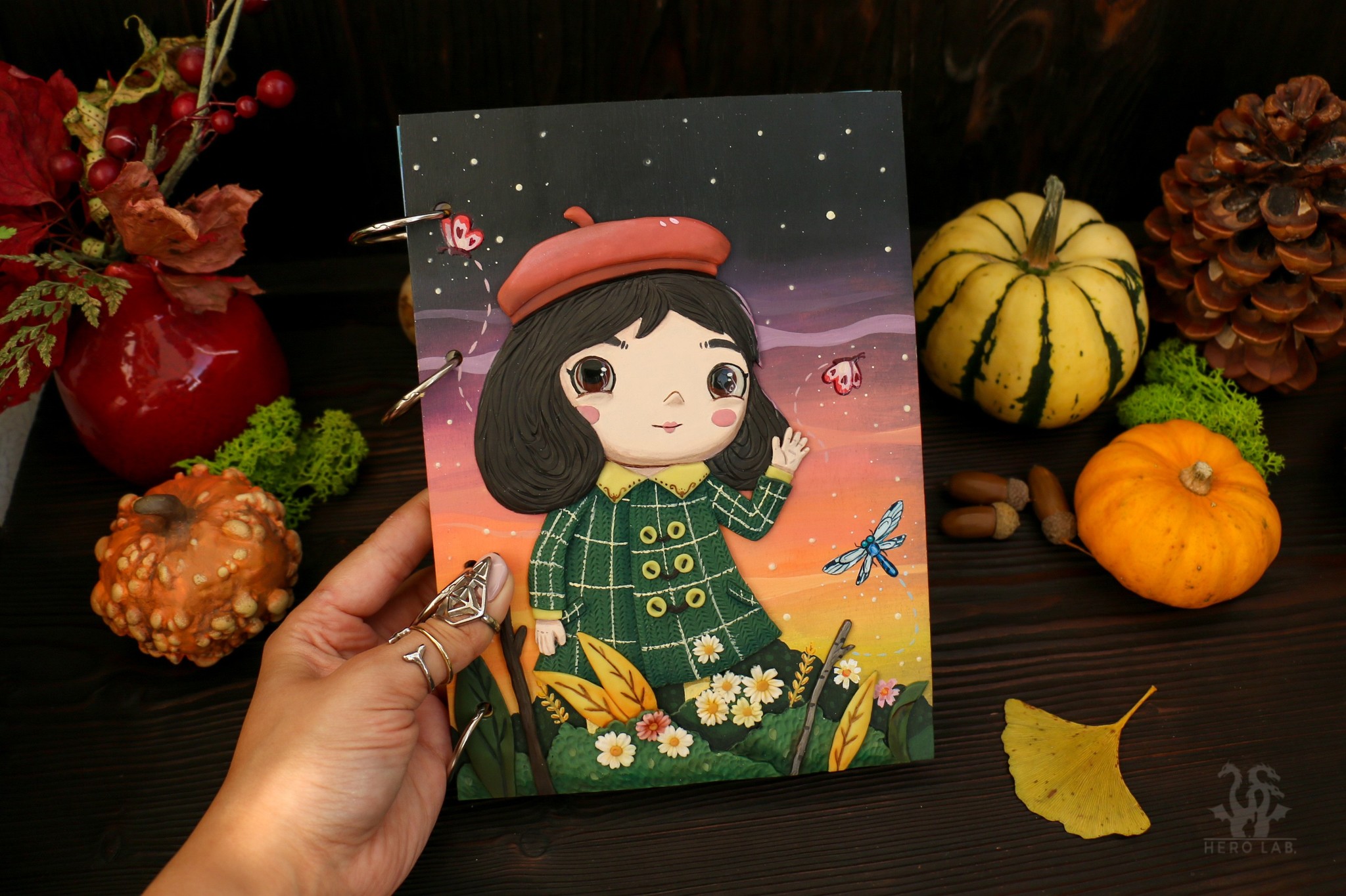 Notepad with Little Misfortune - My, Handmade, Notebook, Game art, Polymer clay, Longpost