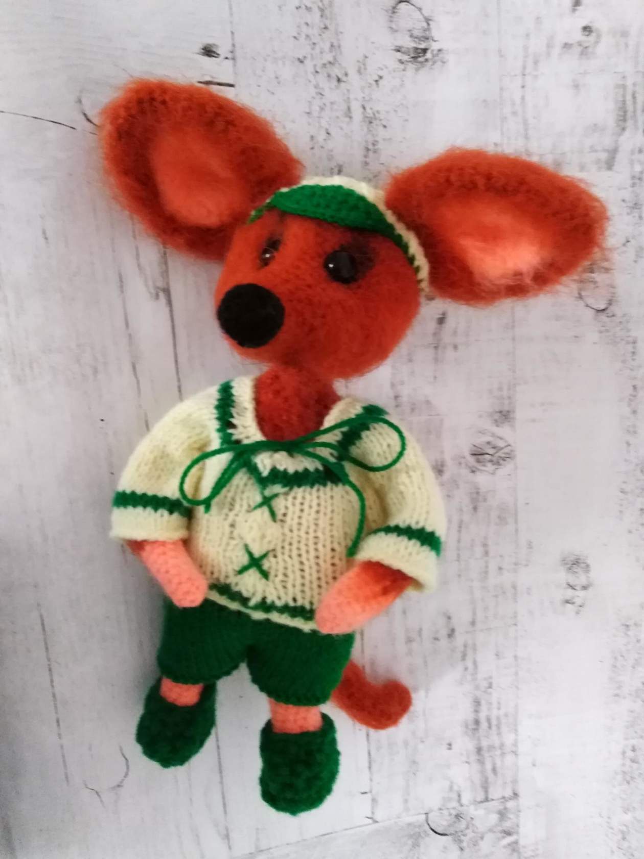 The mouse is bright - My, Knitting, Crochet, Knitted toys, Longpost, Mouse