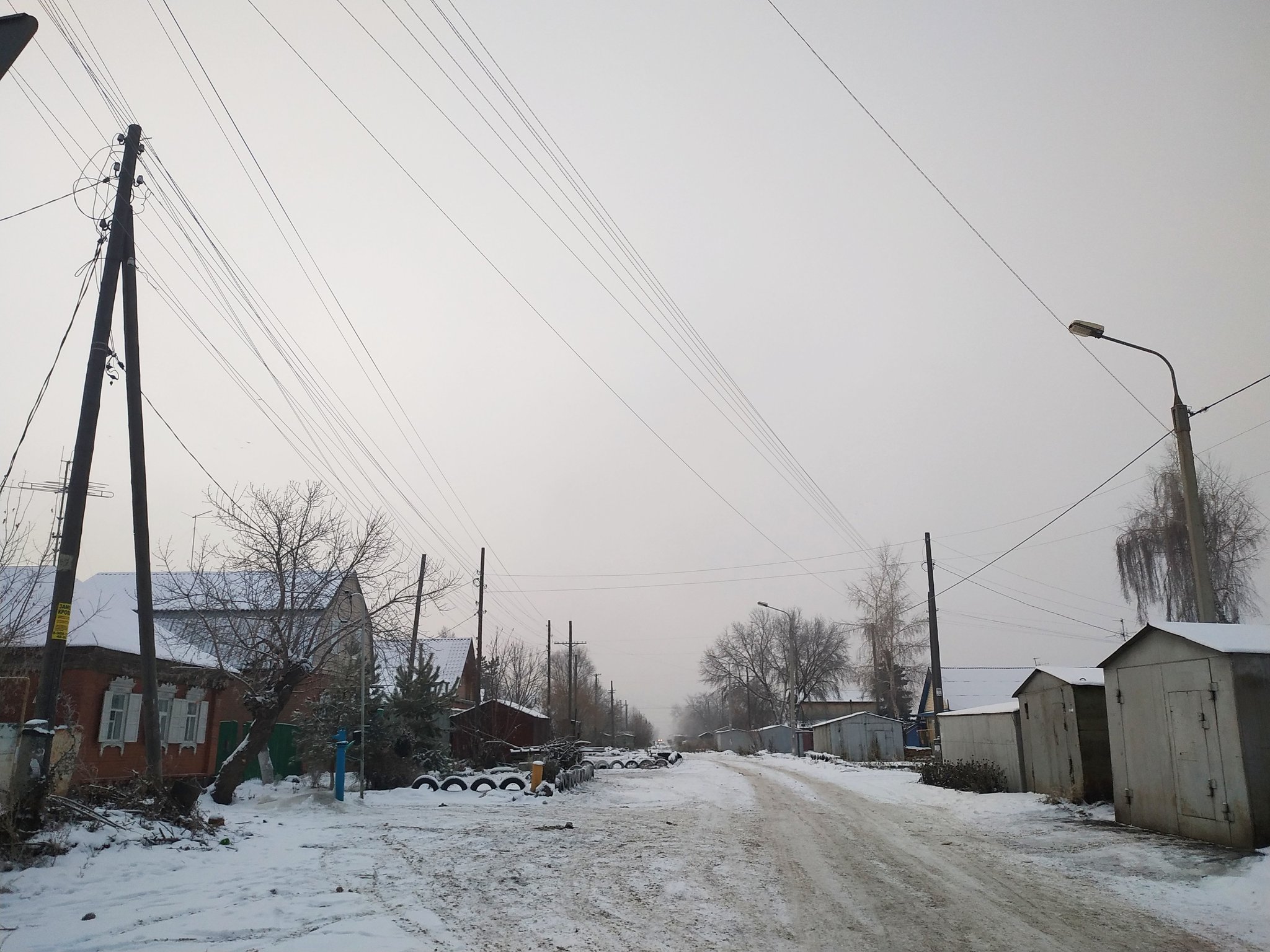 Fog and frost - My, The photo, Frost, Fog, Omsk, Longpost