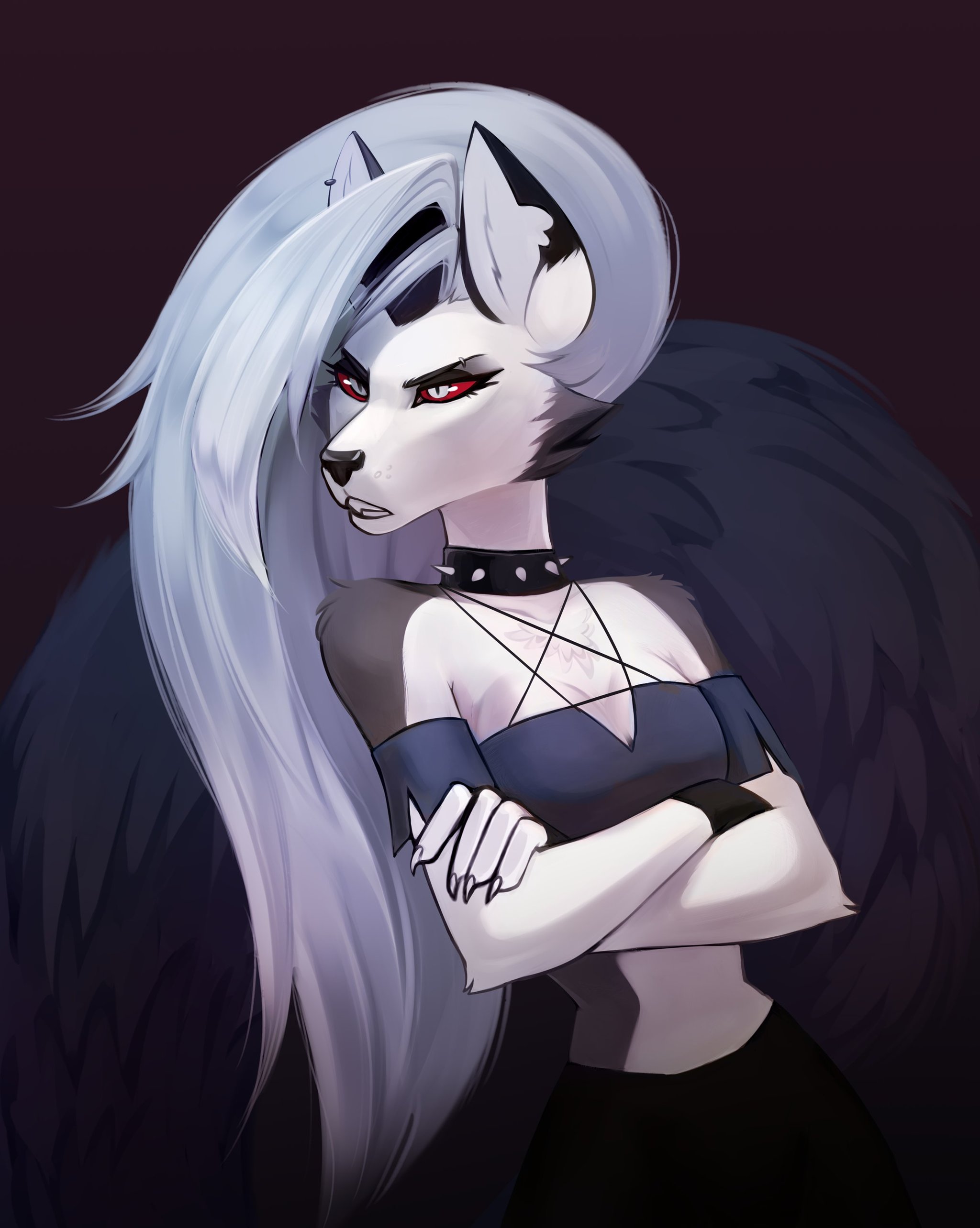 A selection of art with the Moon - NSFW, Furry, Anthro, Art, A selection, Furry edge, Furotica, Longpost, Loona, Helluva boss