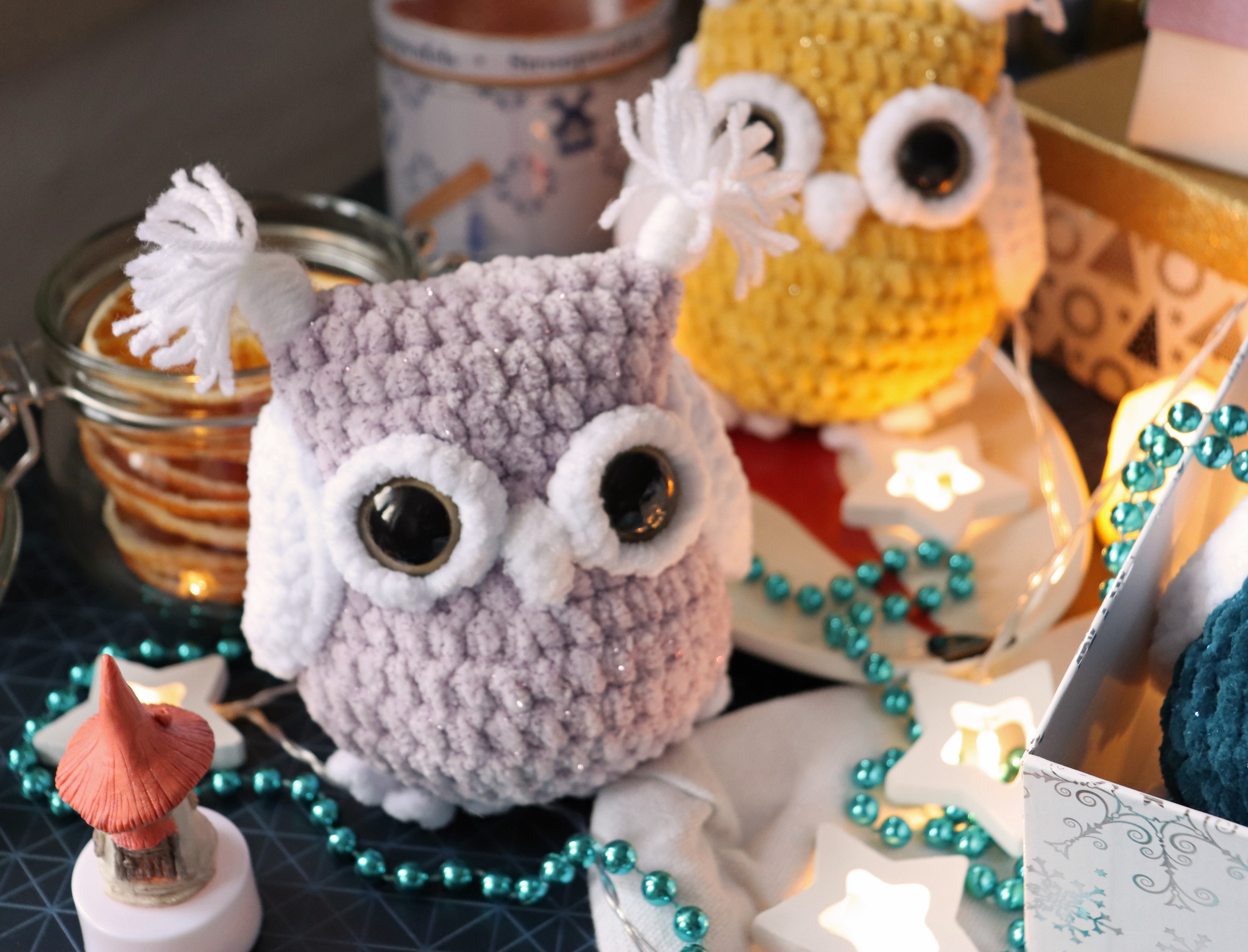 Owl [Handicrafts give] - My, Needleworkers give, Owl, New Year, Needlework without process, Longpost