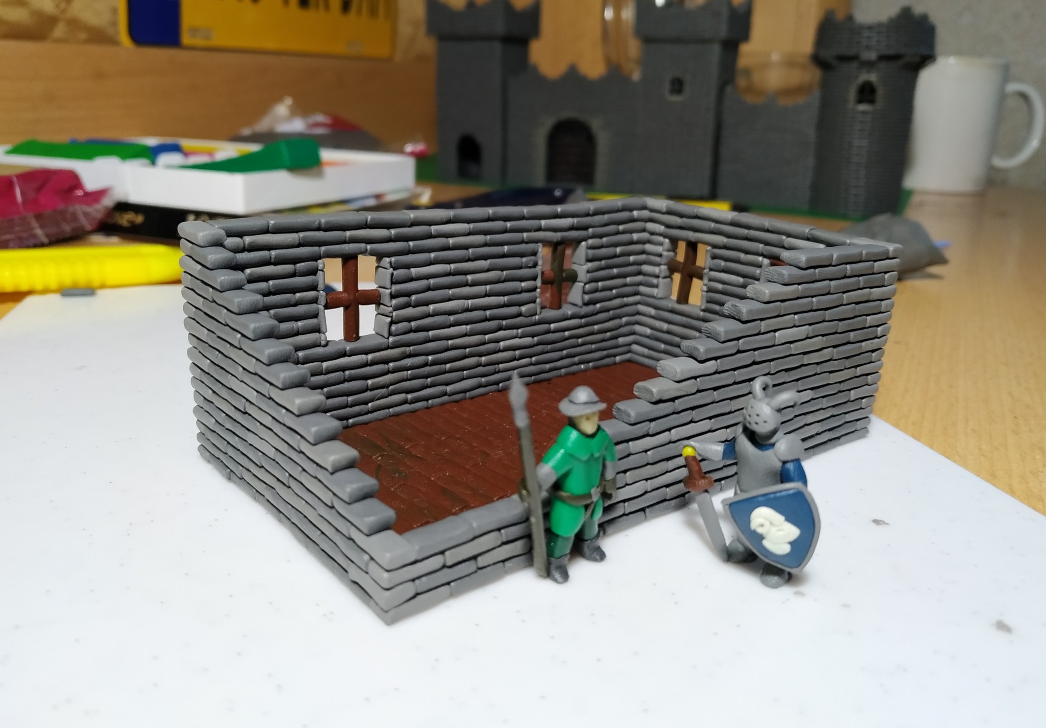 Castle/city made of plasticine part 4, Tavern Old Goat - My, Plasticine, Лепка, Middle Ages, Fantasy, Lock, Miniature, Needlework with process, Longpost