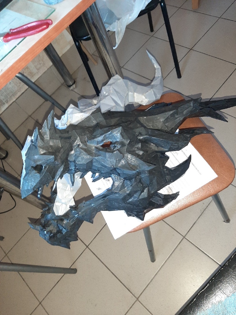 From Alduin to Viserion - My, Papercraft, The Dragon, Alduin, White walkers, Needlework with process, Paper products, Longpost