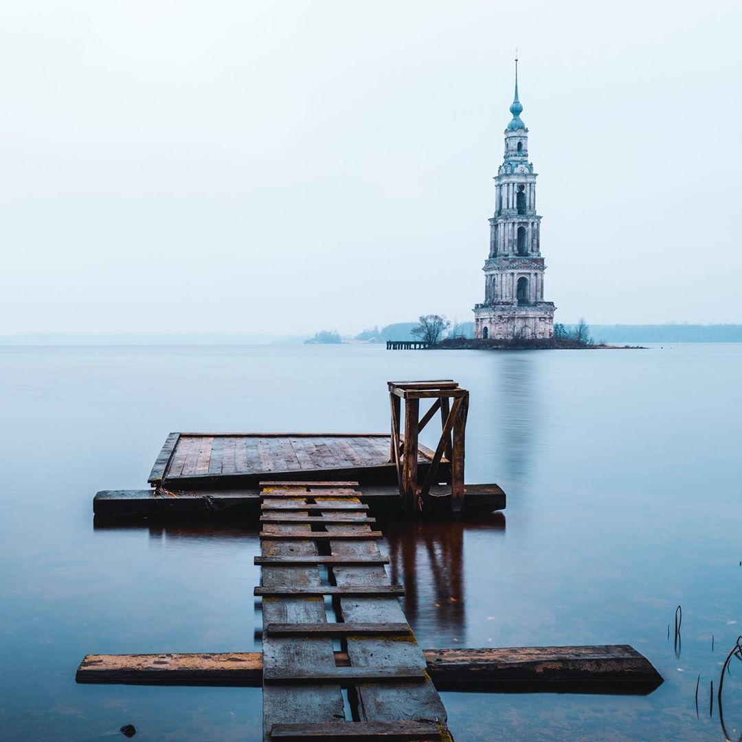 Poor Kalyazin and his amazing bell tower - Kalyazin, Russia, Longpost