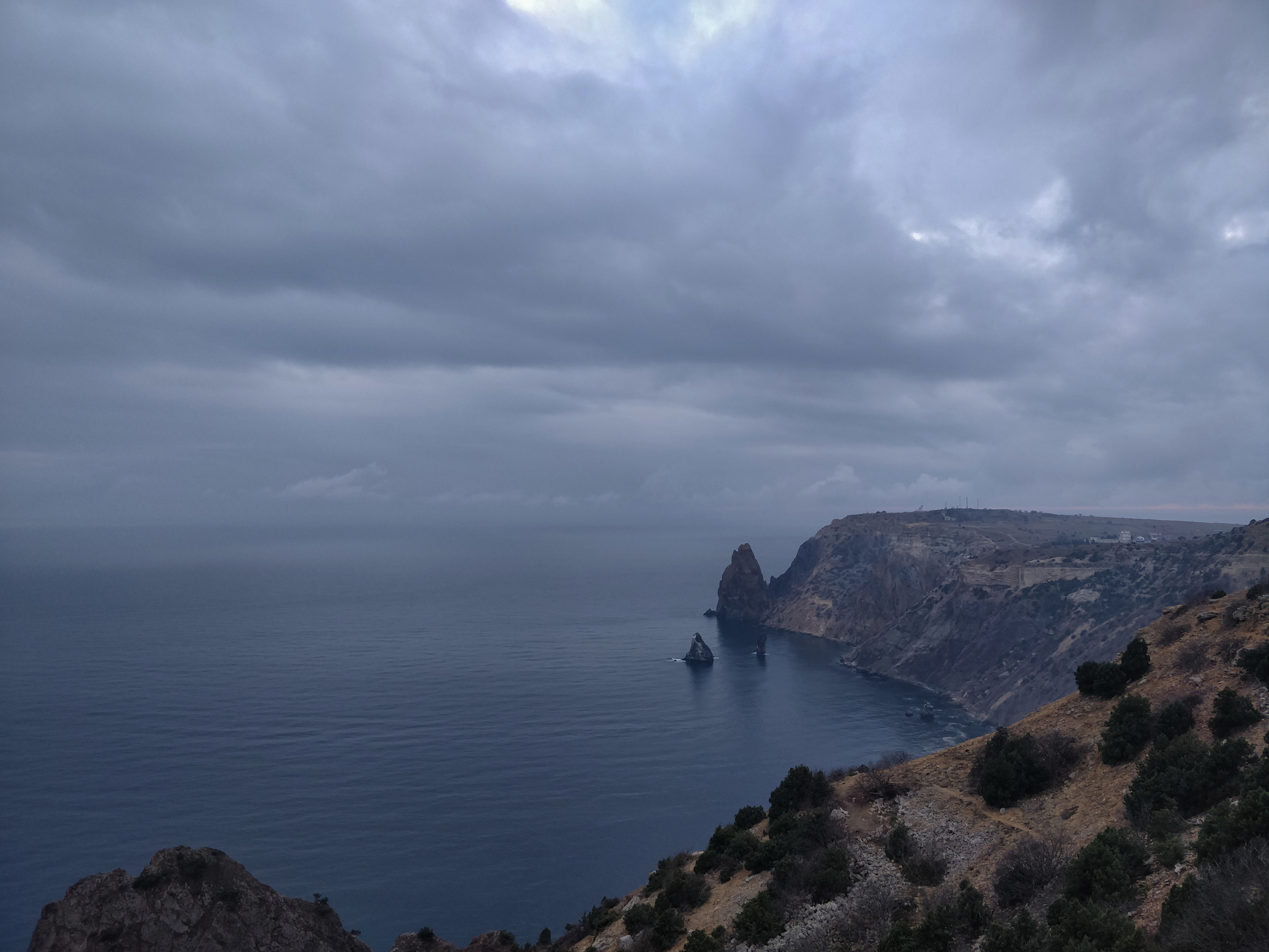 Foros Church and Fiolent 08-12-2019 - My, Sea, Crimea, Cape Fiolent, Foros, Sevastopol, Longpost