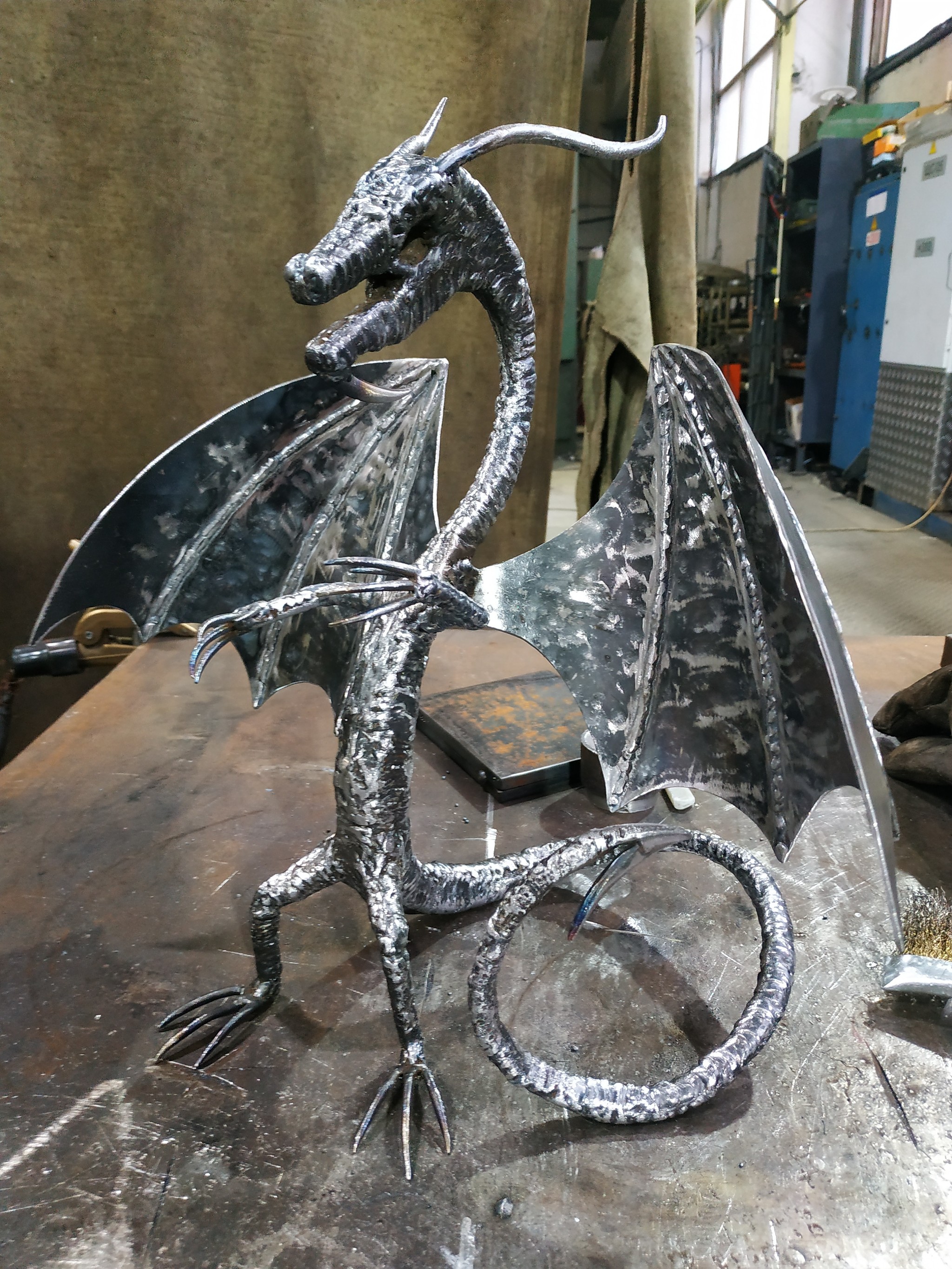 Free time at work is not wasted - My, With your own hands, Needlework with process, Metal products, The Dragon, Art welding, Longpost