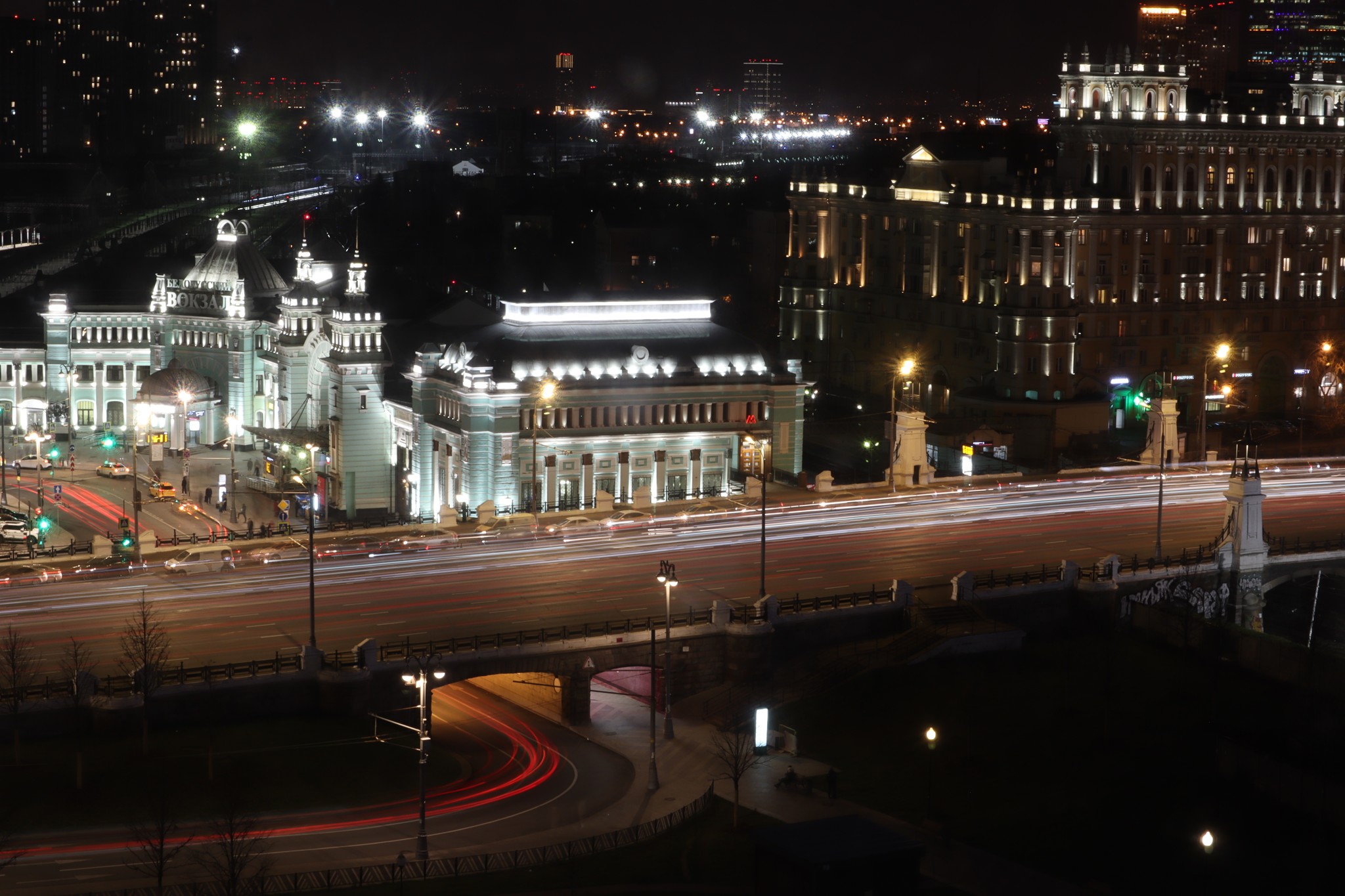 Moscow in long exposure - My, Moscow, The photo