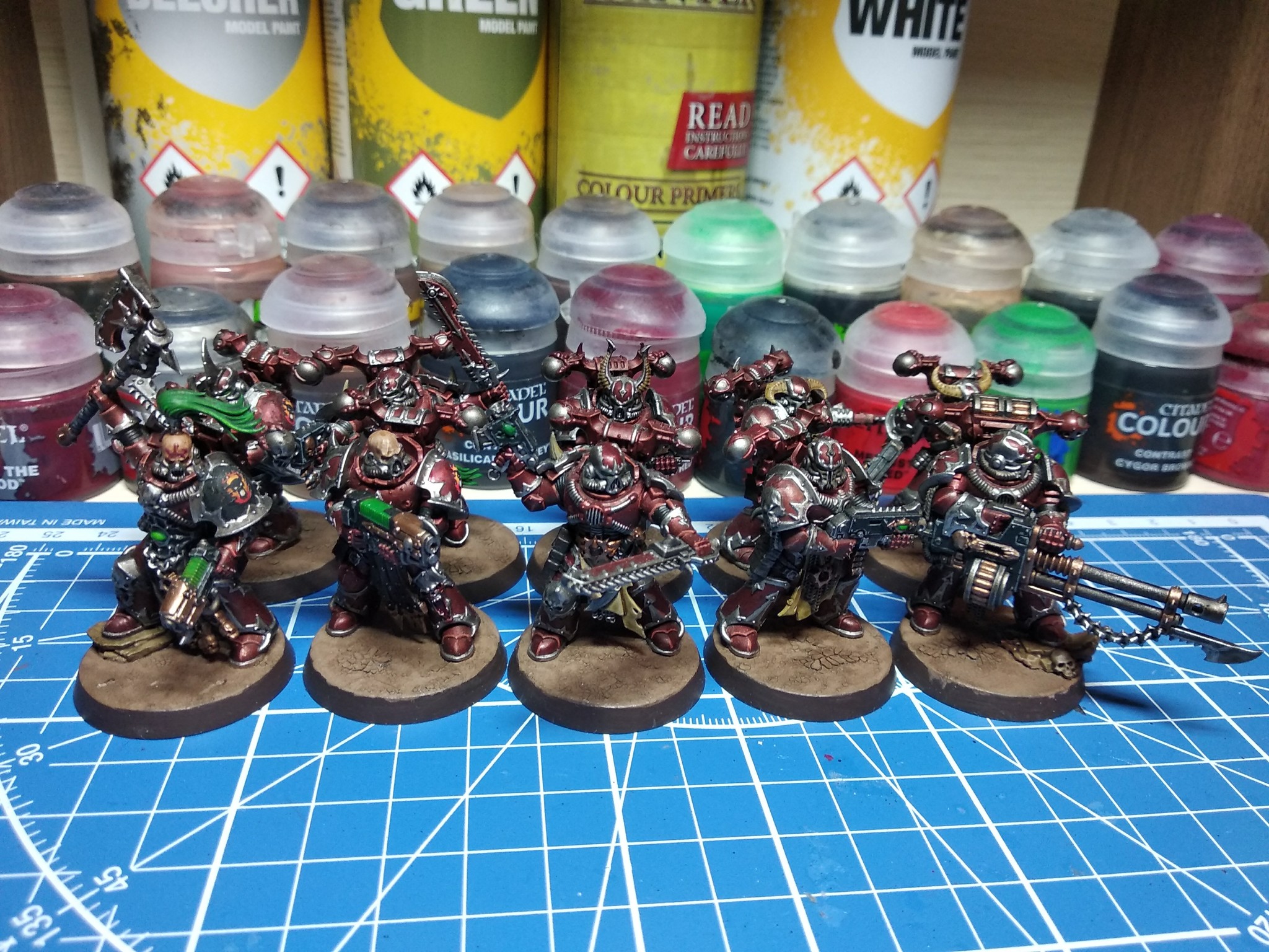 Army of the Word Bearers. The squad is ready, the rest are on their way - My, Wh miniatures, Warhammer 40k, Word bearers, Chaos space marines, Longpost