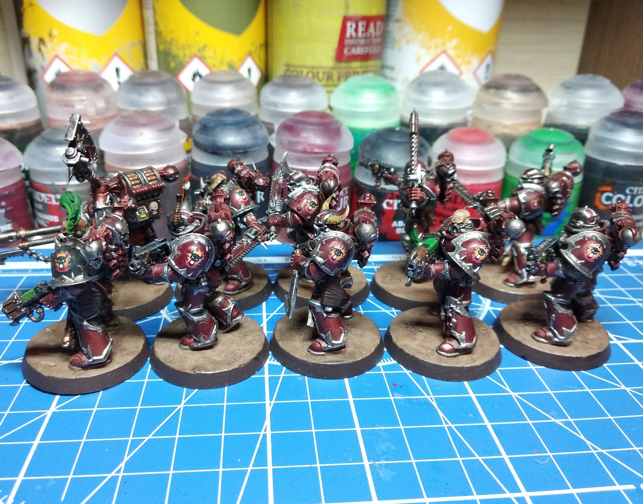 Army of the Word Bearers. The squad is ready, the rest are on their way - My, Wh miniatures, Warhammer 40k, Word bearers, Chaos space marines, Longpost