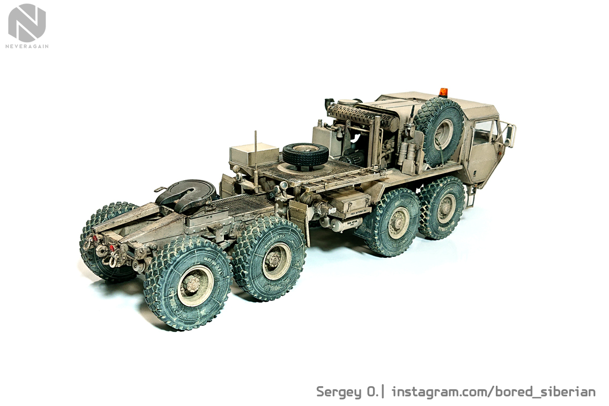 American AN/TPY air defense radar and its M-983 tractor. 1:35 - My, Stand modeling, Scale 1:35, Scale model, Air defense, US Army, Modeling, Hobby, Longpost