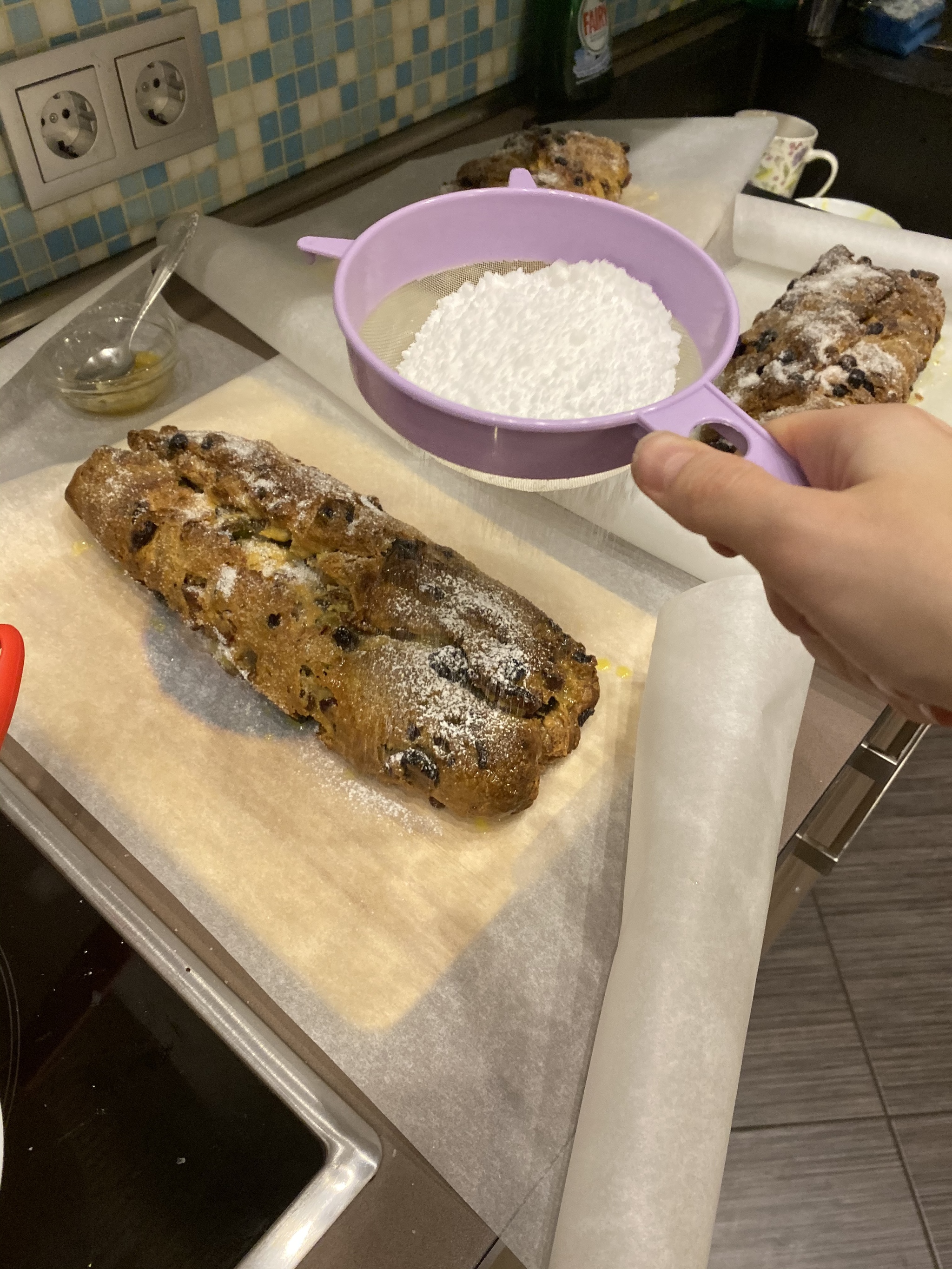 New Year's stollen - photo recipe. Part 3 - My, Stollen, Festive table, Recipe, Christmas, Longpost, Cooking