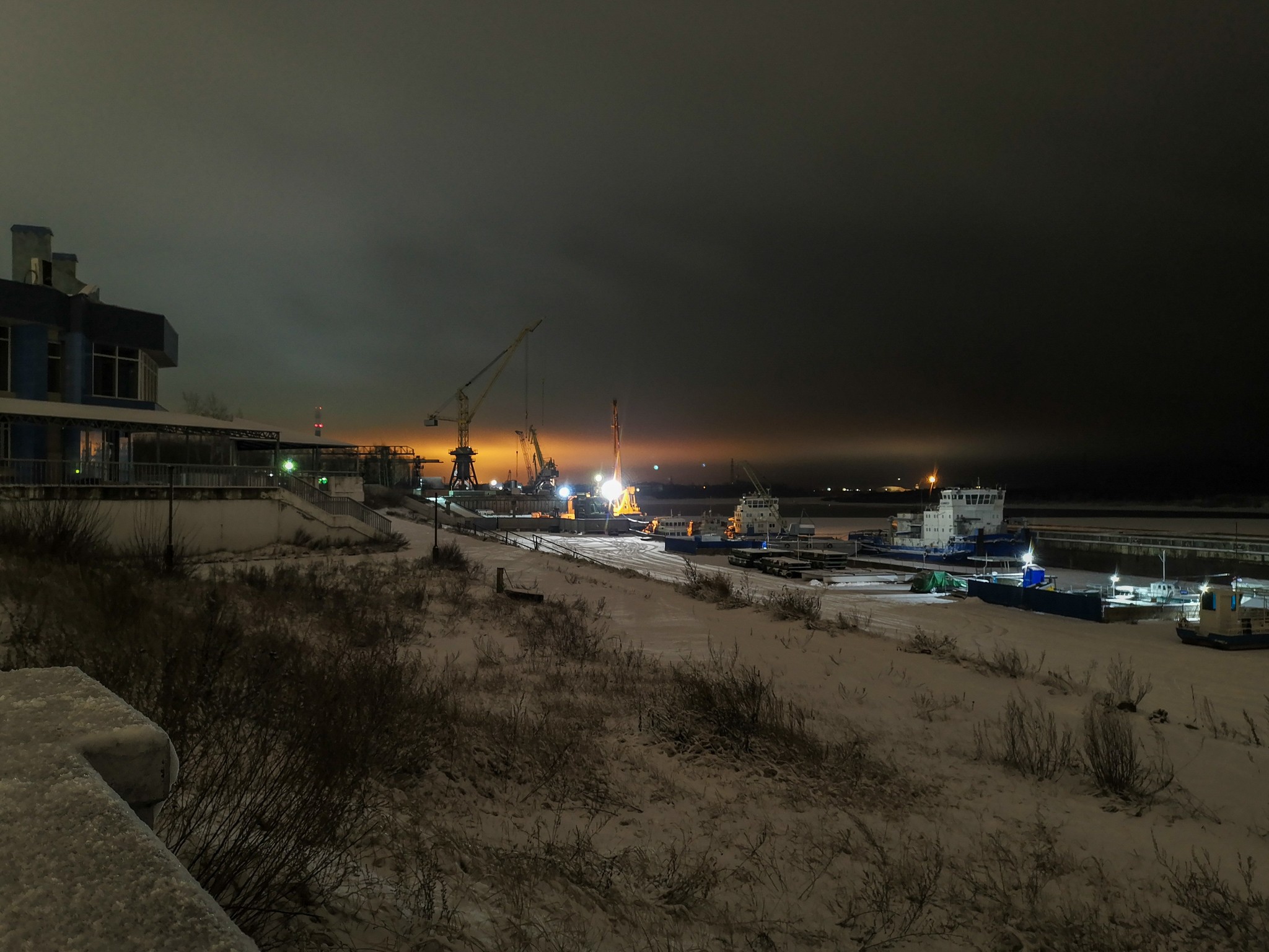 Evening - My, Dzerzhinsk, Mobile photography, Huawei mate 20, Winter, Tangerines, Longpost