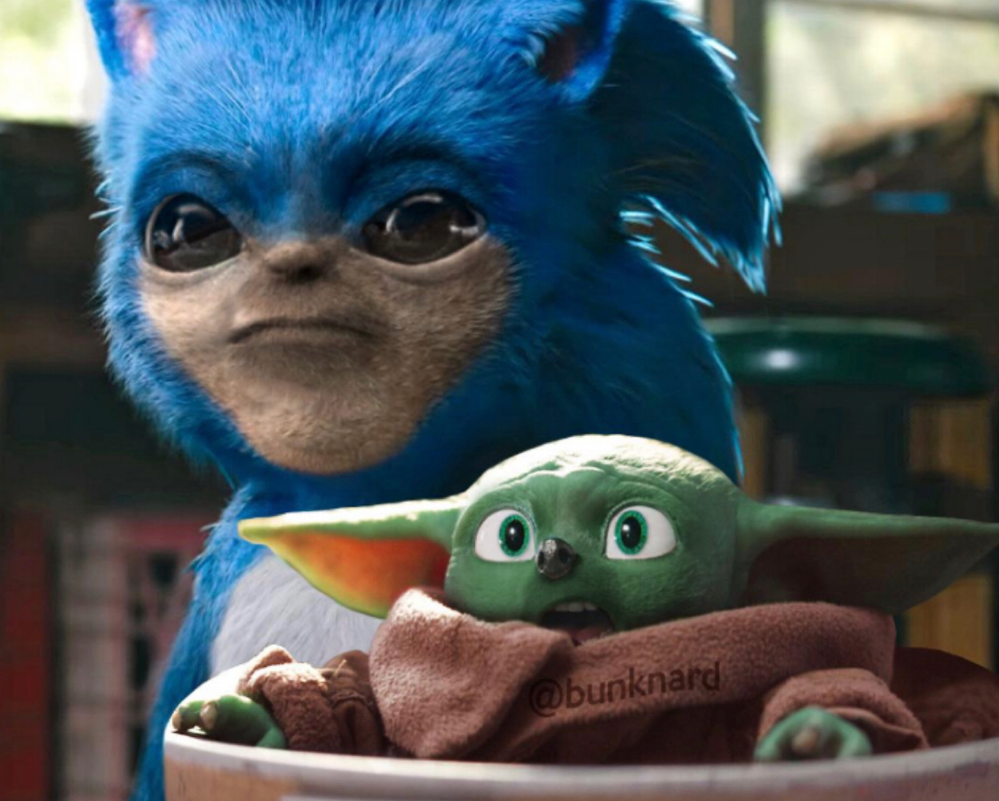 Yonic and Soda - Yoda, Sonic the hedgehog, Face swap, Grogu