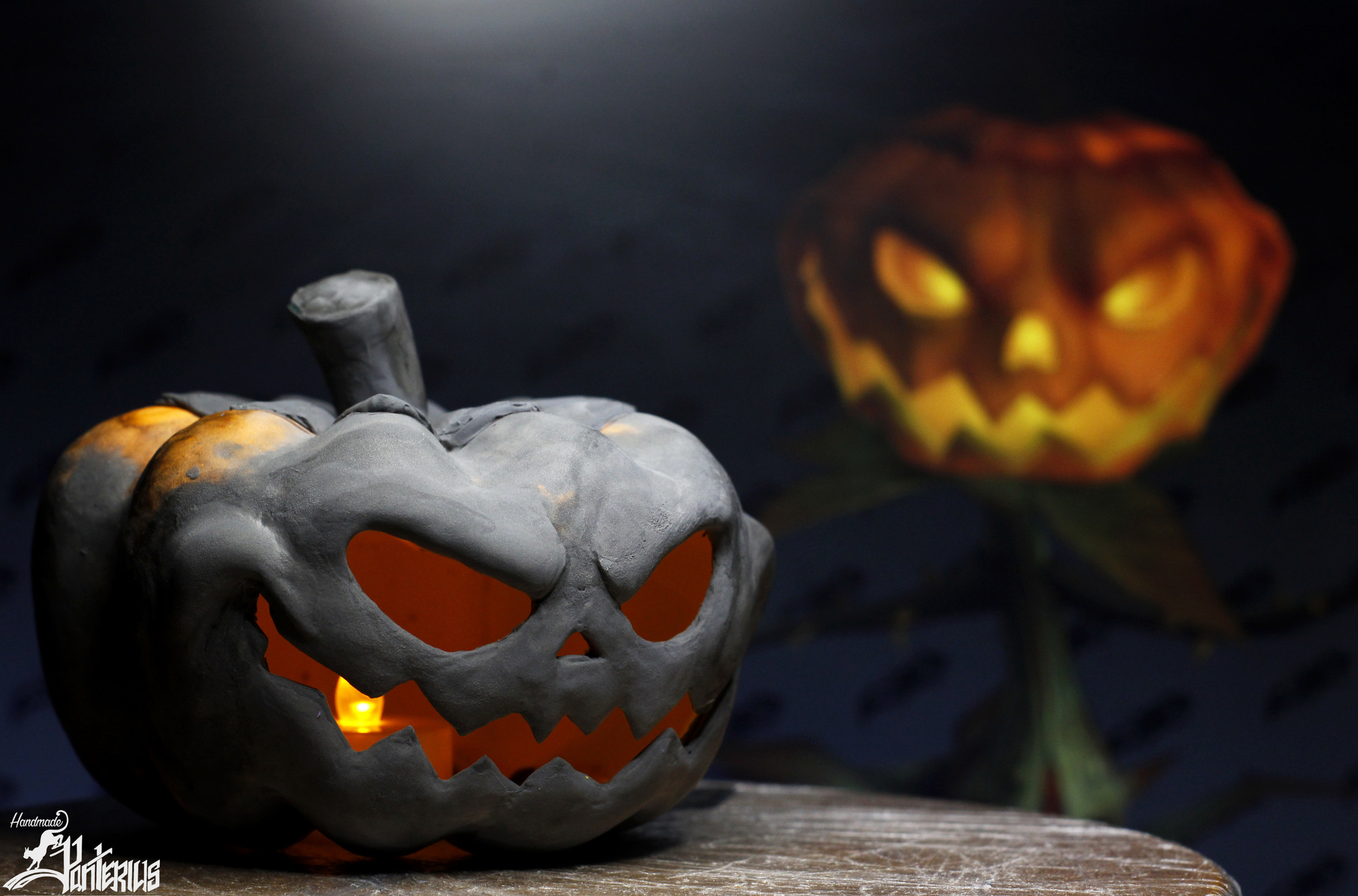 Sinister Pumpkin - My, Figurines, Night light, Pumpkin, Handmade, Longpost, Needlework with process, World of warcraft