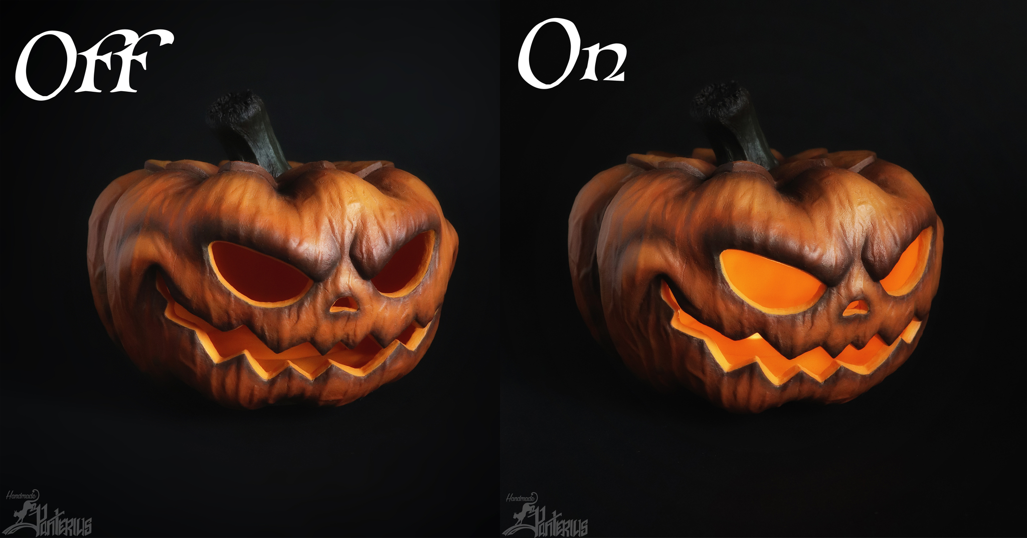 Sinister Pumpkin - My, Figurines, Night light, Pumpkin, Handmade, Longpost, Needlework with process, World of warcraft