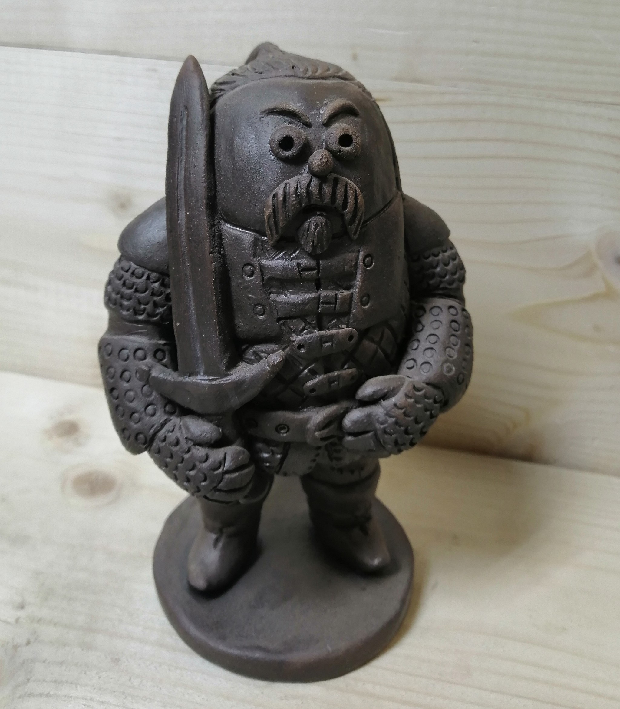 Uncle Vesemir ceramic - My, Ceramics, Needlework, Witcher, Figurines, Longpost, Vesemir