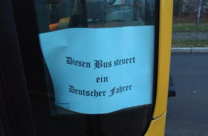 This bus is driven by a German driver - Germany, Driver, Bus