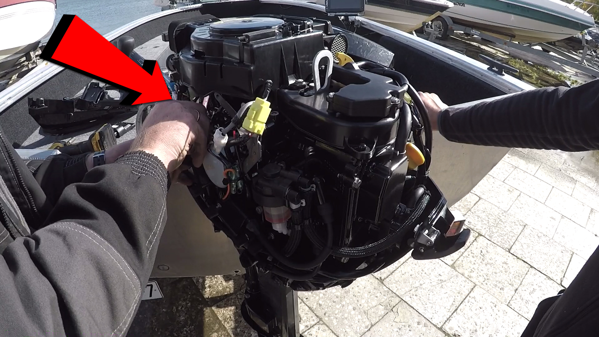 How to increase the power of a Mercury outboard motor from 15 to 20 hp + speed measurement - My, Fishing, Boat, Engine, Mercury, Video, Longpost