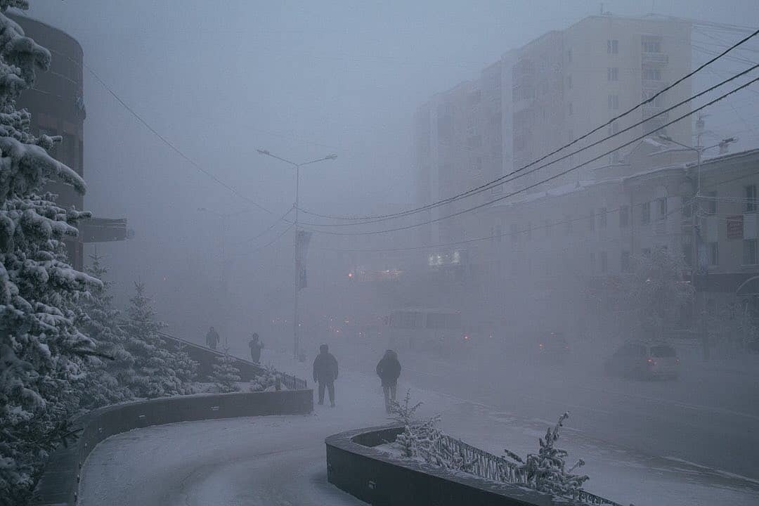 Plots for the film The Haze or just surviving at -50 degrees - Yakutsk, Winter, 2019, The photo, Fog, Haze, Longpost