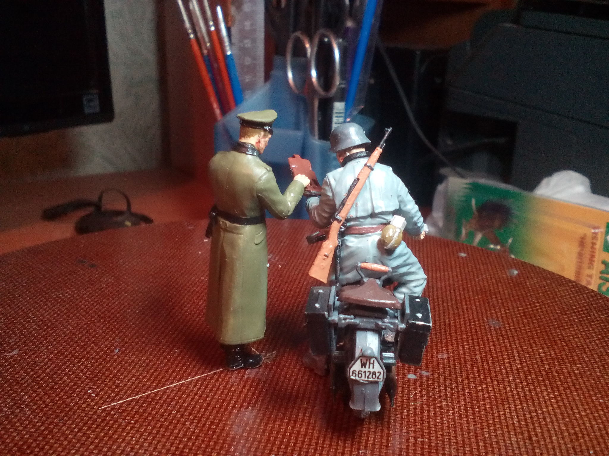 Motorized cavalry of the Wehrmacht. BMW R12 - My, Stand modeling, Prefabricated model, Moto, Motorcyclists, Wehrmacht, The Second World War, Longpost