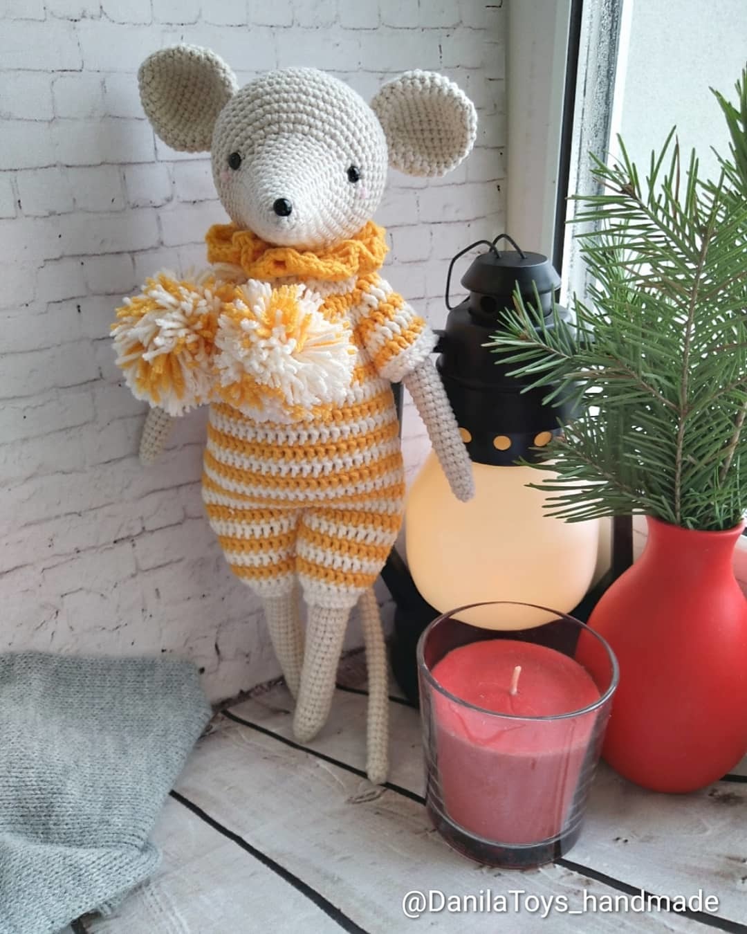 Just a Mouse - My, Needlework without process, With your own hands, Handmade, Knitting, Crochet, Toys, Soft toy, Longpost