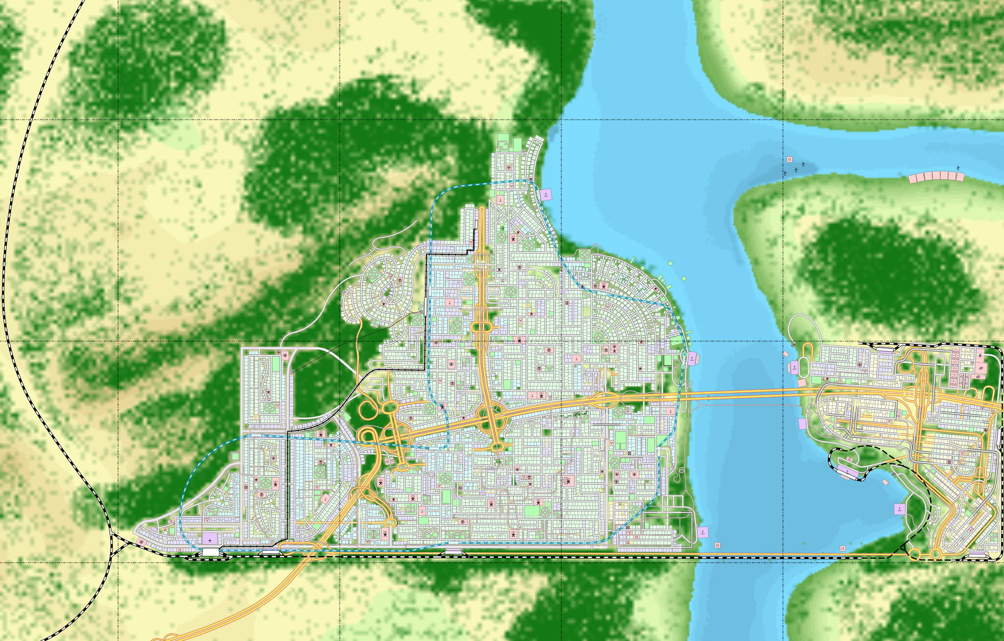 Наконец-то без пробок, население 85к, трафик 82% - Моё, Cities: Skylines, Скриншот, Город