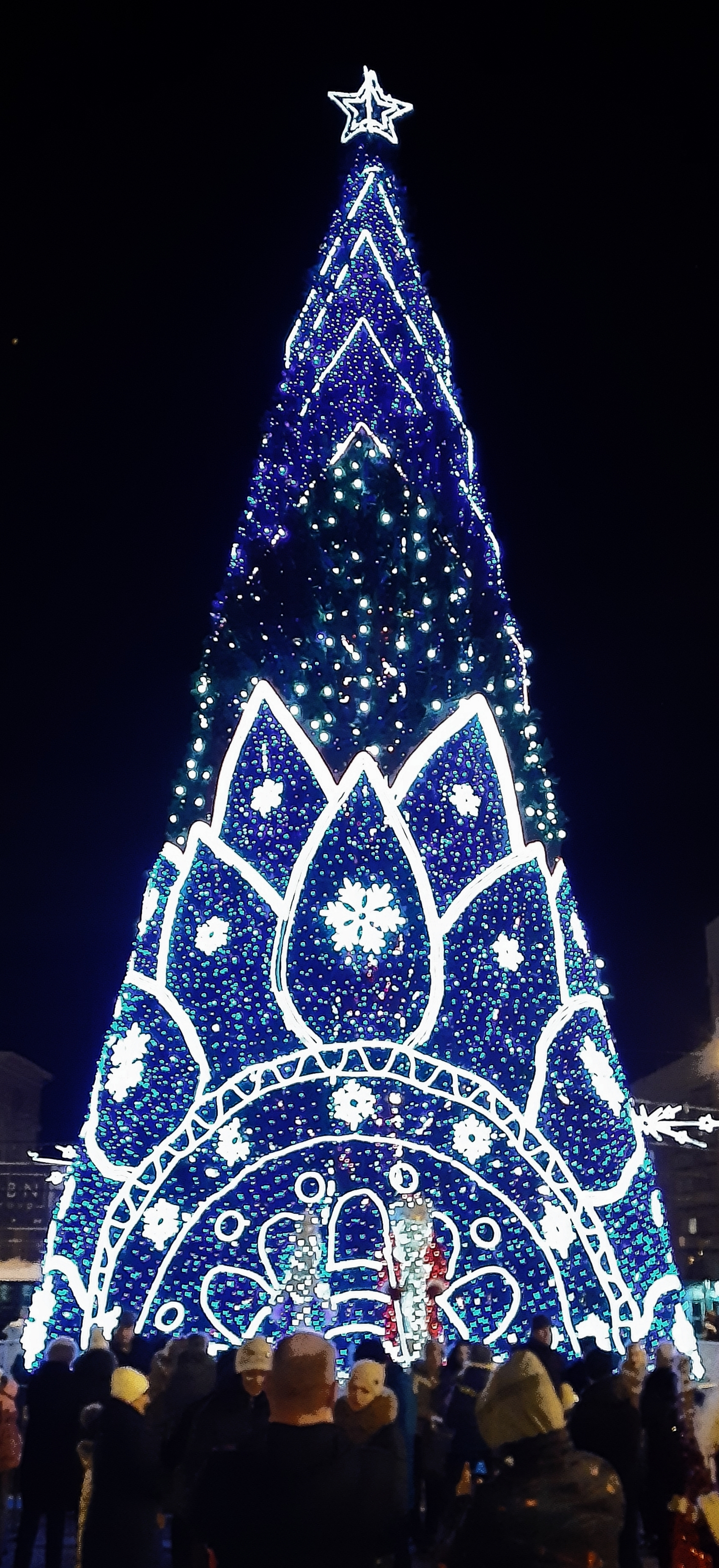 Lenina sq. Donetsk - My, Photo on sneaker, Donetsk, Longpost, Christmas tree, Christmas trees