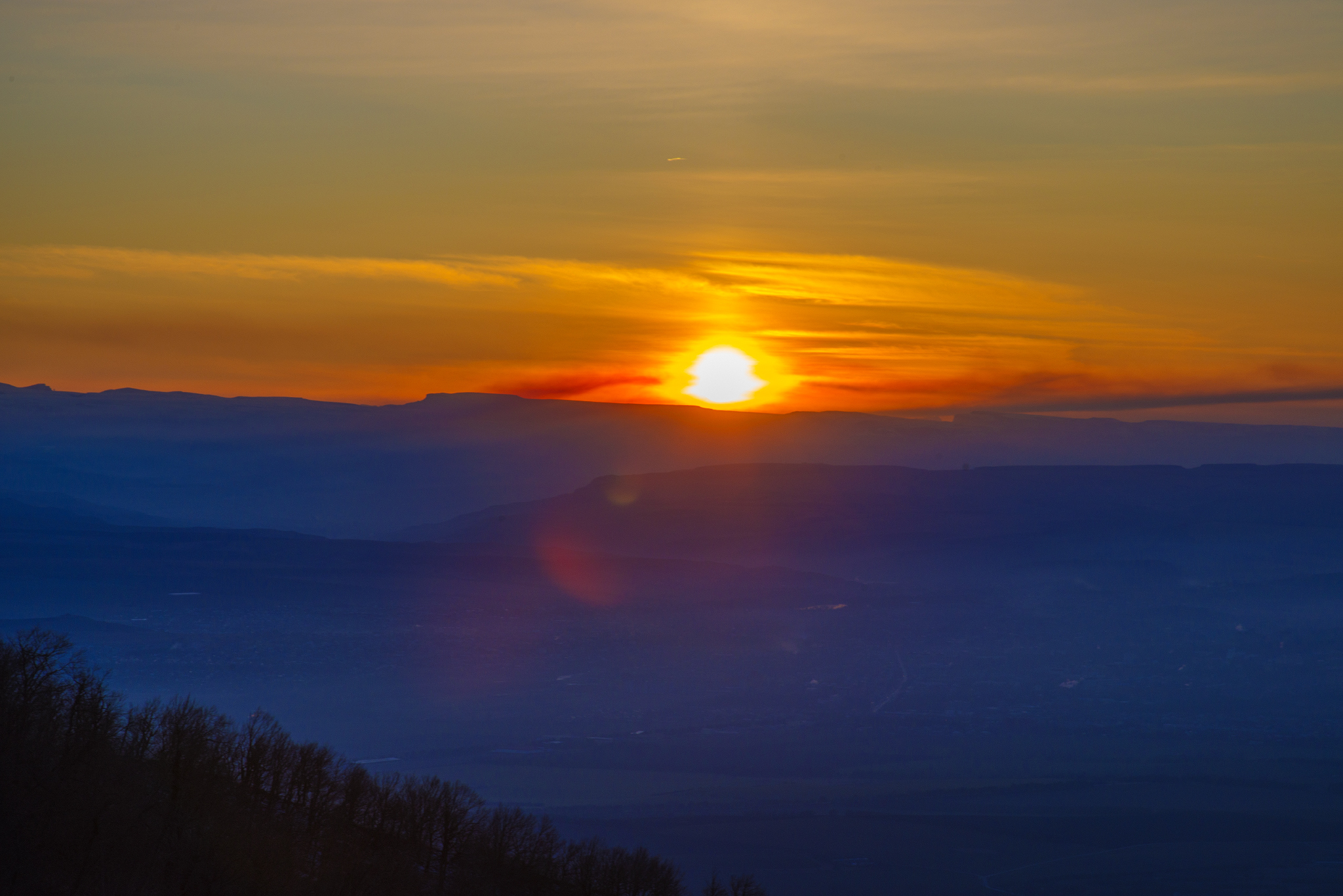 Sunset on Mount Beshtau on Christmas Eve - My, Beshtau, Sunset, Clouds, Longpost, Nature