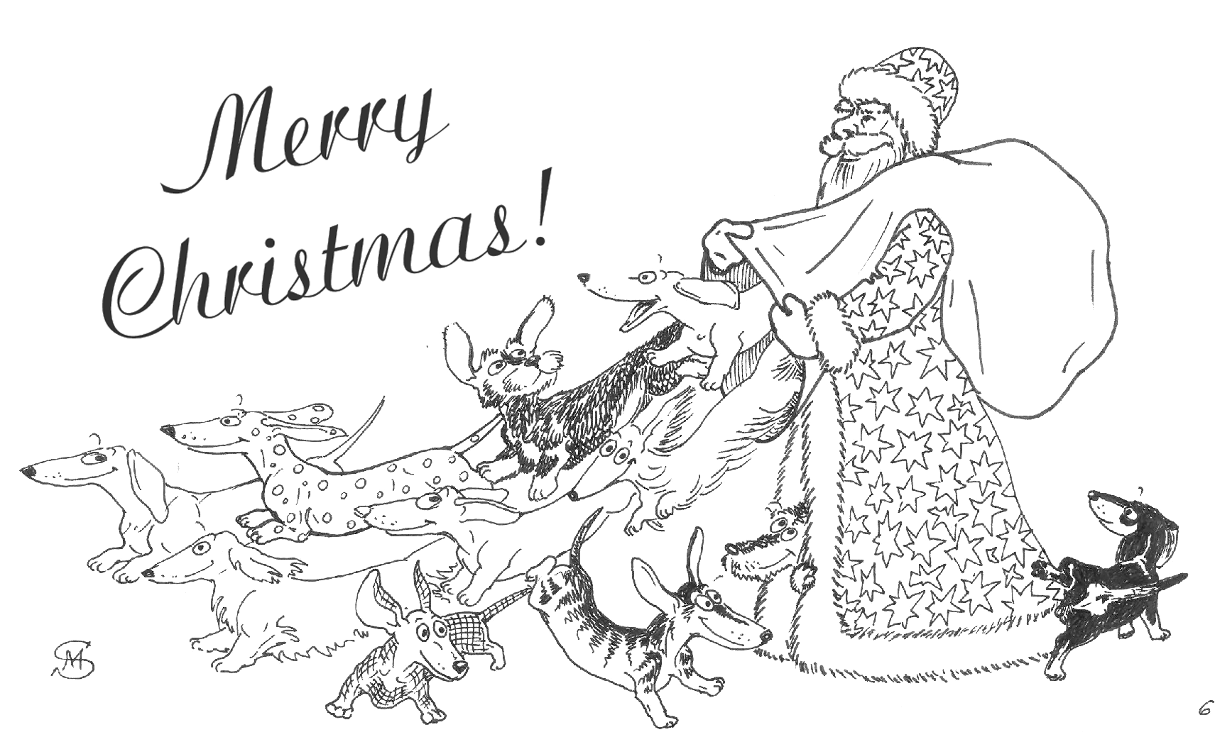 Рождественская открытка рисунок