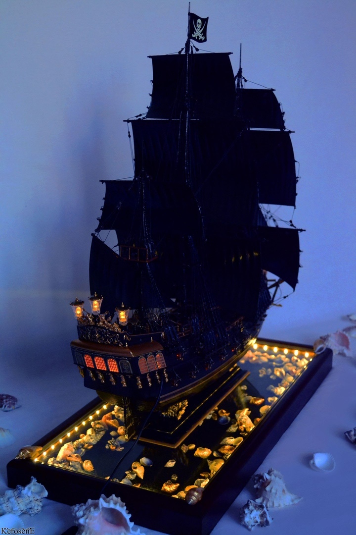 Black Pearl (Buildable model, Star, 1:72) - My, Black Pearl, Models, Modeling, Ship modeling, Longpost, Ship