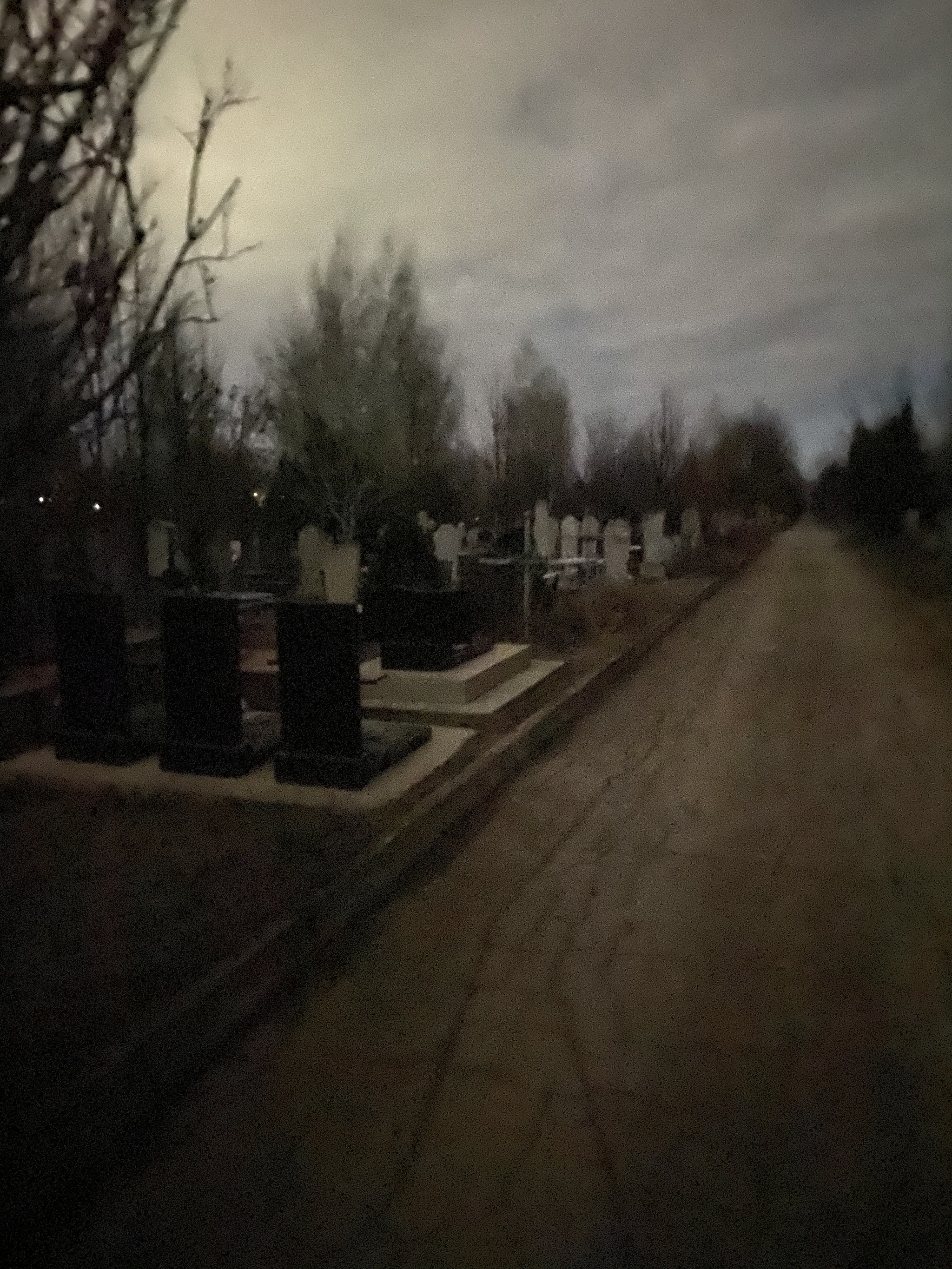 How I walked through the cemetery - My, Cemetery, Night, Walk, Longpost, Video