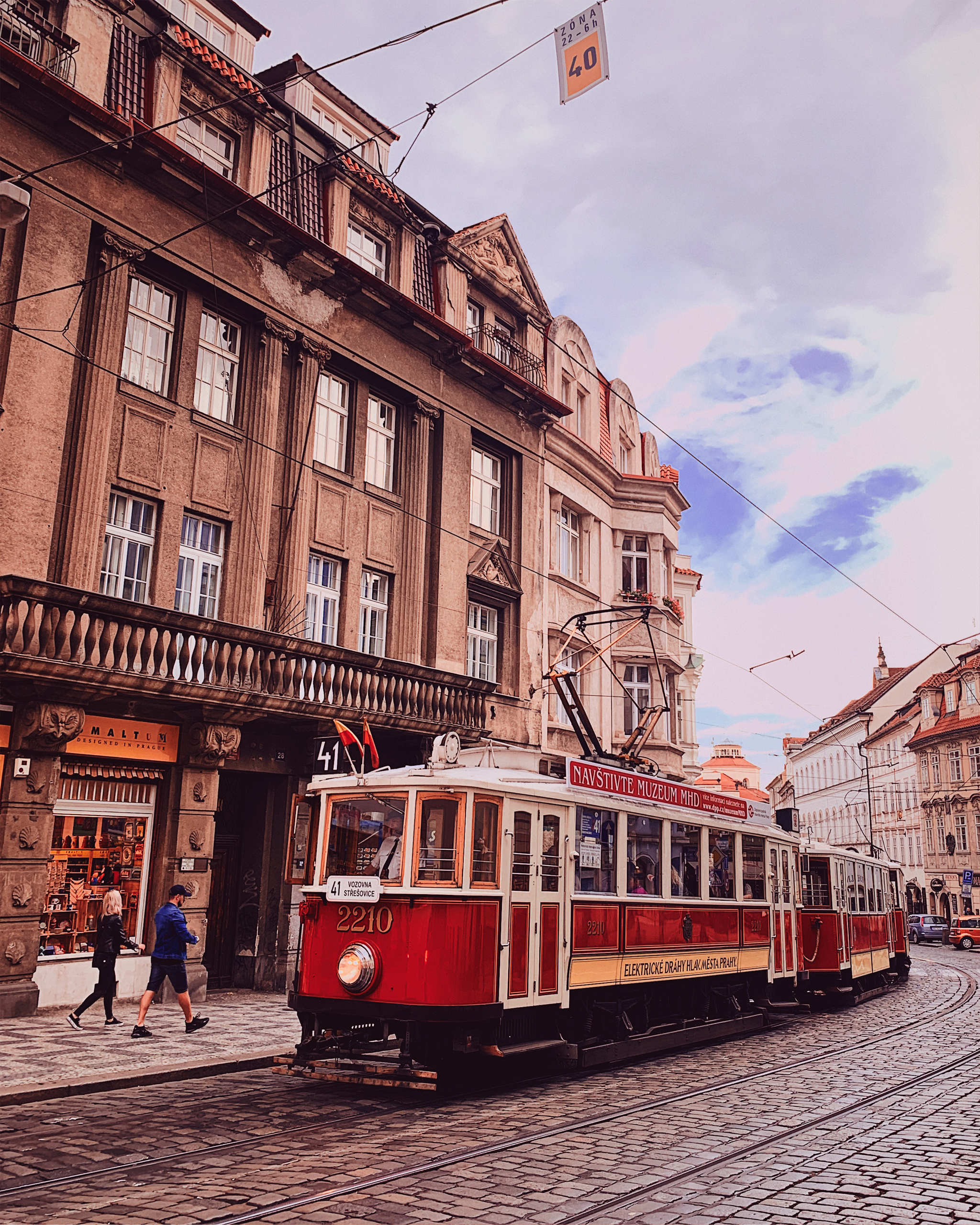 Prague nostalgic tram number 4 - My, Prague, Czech, Europe, Tram, Retro car, Longpost