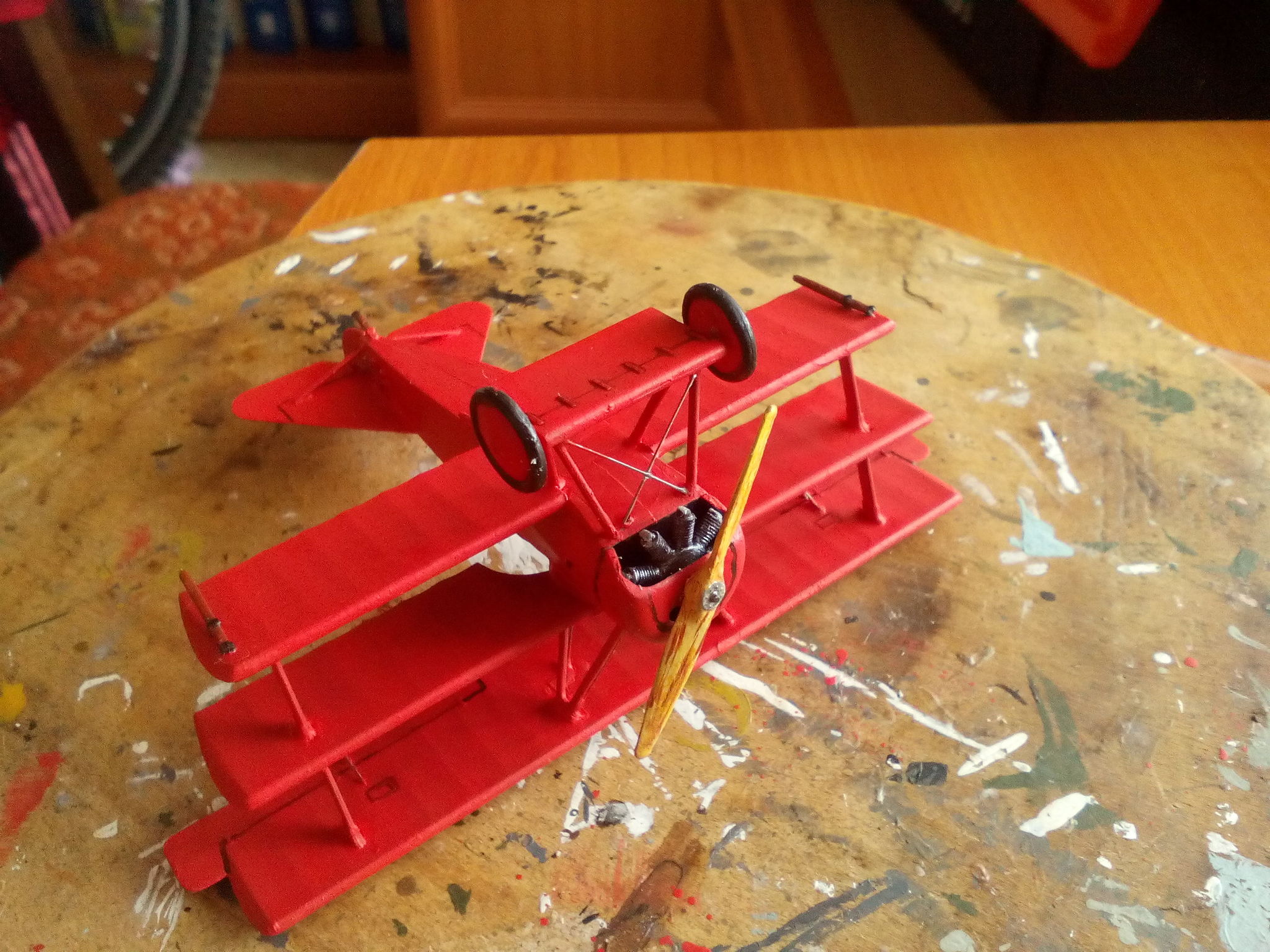 Red Baron. Fokker Dr.I - My, Stand modeling, Prefabricated model, Aircraft modeling, Modeling, World War I, Aces, Triplane, Longpost