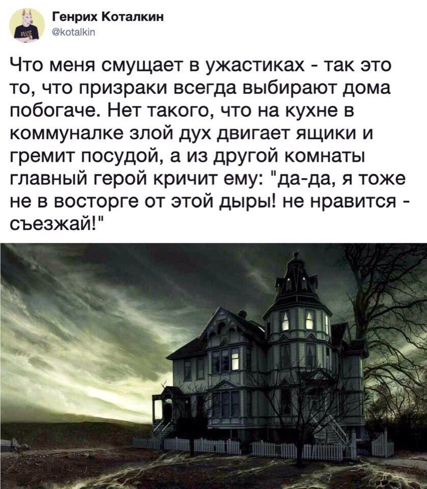 Ghost in a communal apartment - Picture with text, Humor, Screenshot, Призрак, Horror