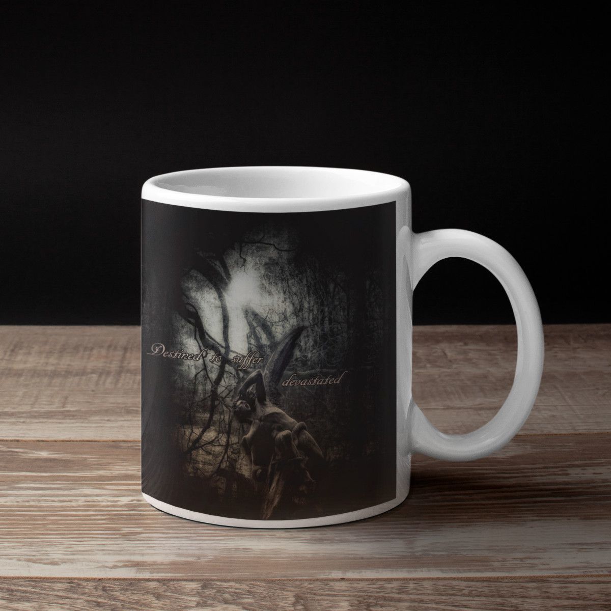 Destined to Suffer Band Coffee Mug, Destined to Suffer Devastated Mug – Metal Band T-Shirt | Metal B - Black metal, Depressive Black Metal, Video, Atmospheric Metal