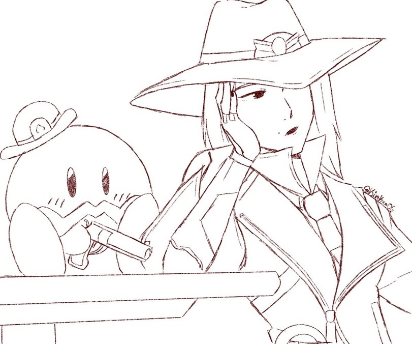 Kirby! Do something! - Overwatch, Ashe, Bob, Nintendo, Milota, Comics, Longpost