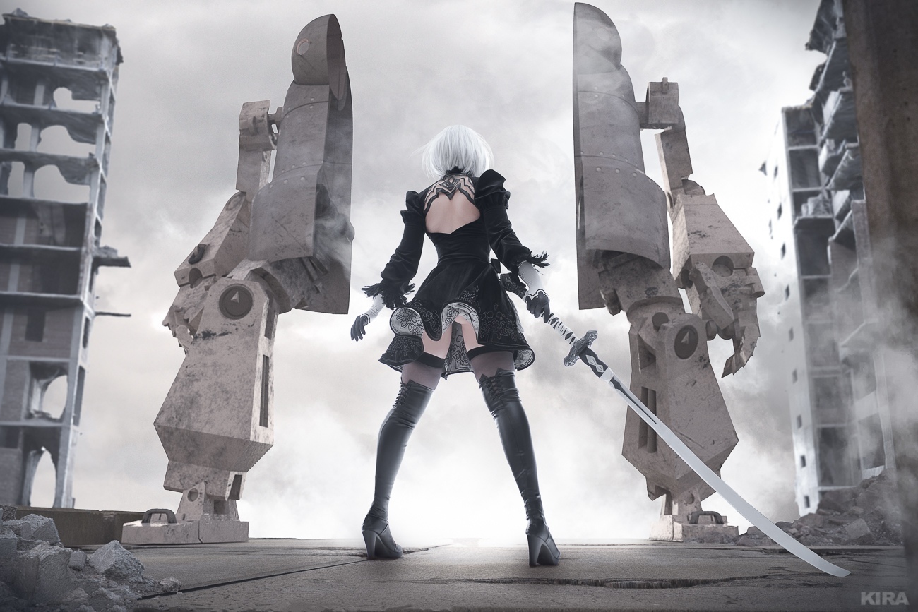 YoRHa No.2 Type B cosplay from the game Nier - NSFW, The photo, Cosplay, Girls, Longpost, NIER Automata, Yorha unit No 2 type B, Lada Lumos, Alin Ma (xenoncos), Disharmonica