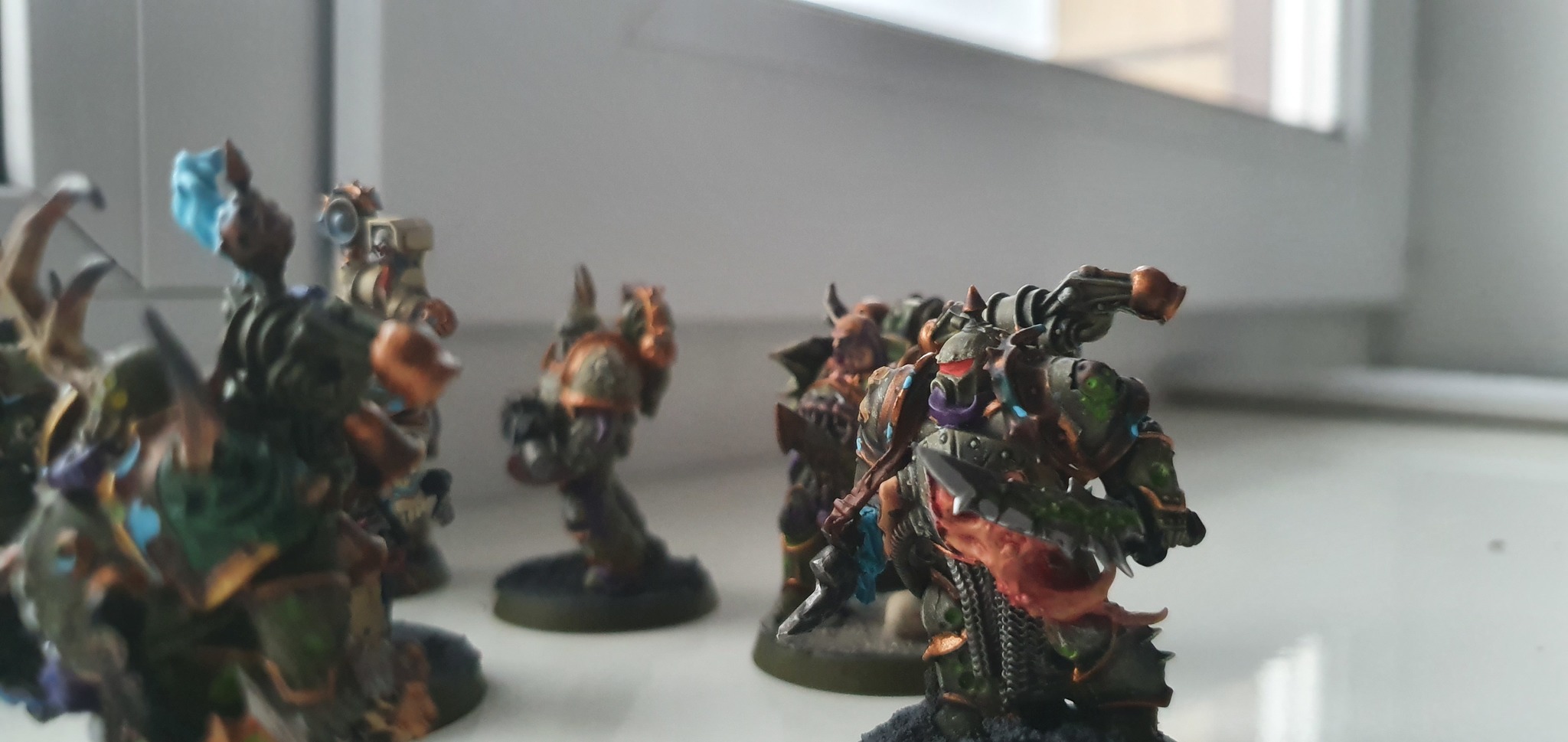 Как я успокаиваю нервишки.  Братья Нурглс - Моё, Warhammer 40k, Wh miniatures, Chaos Space marines, Plague marine, Death Guard