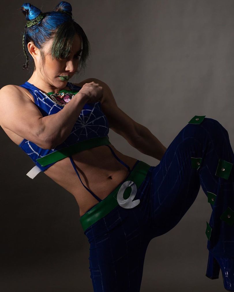 Jolyne Kujo by Yuan Herong - Jojos bizarre adventure, Kujo Jolyne, Strong girl, Muscle, Booty, Cosplay, Longpost, Yuan Herong