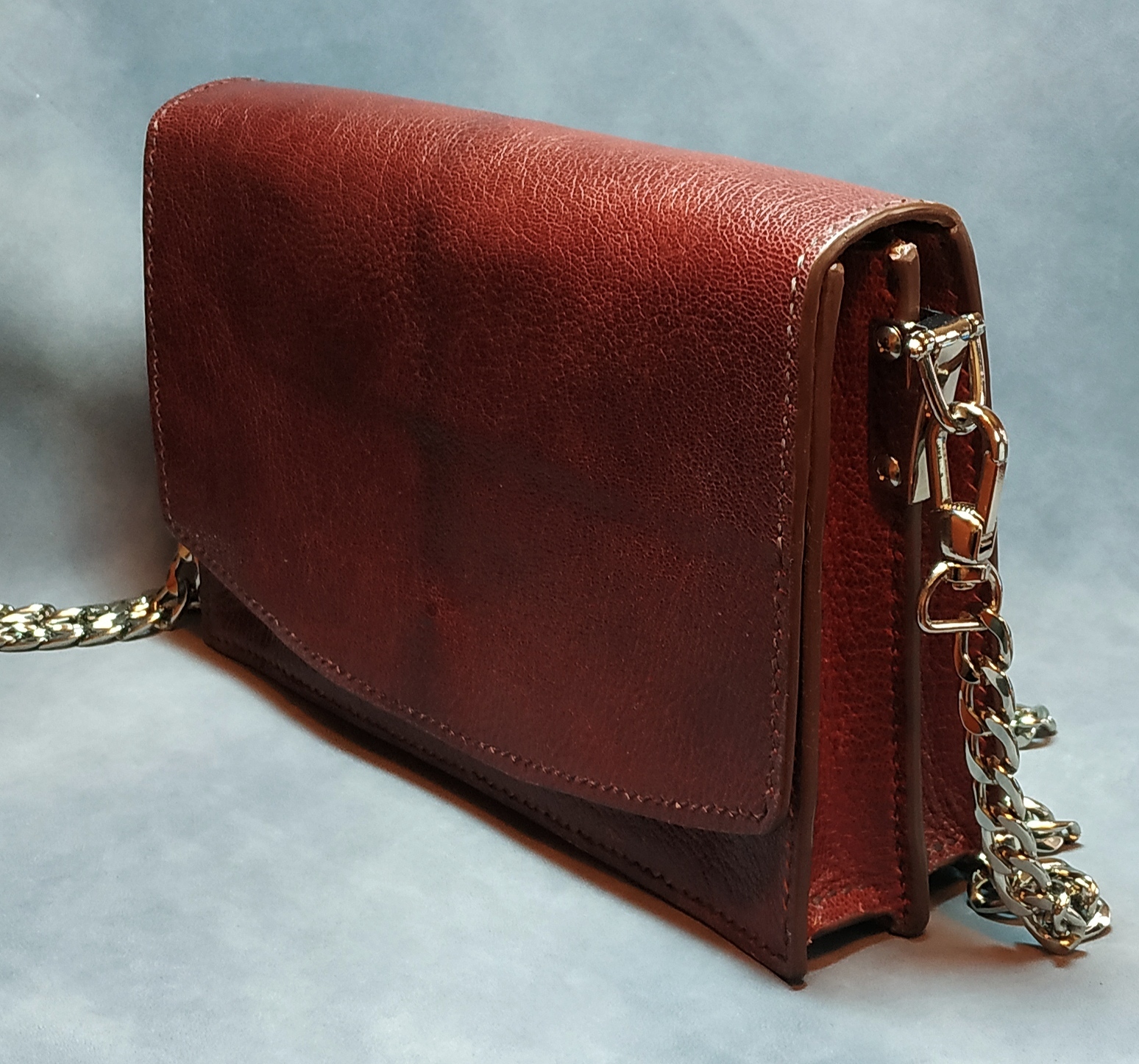 Handbag (clutch) - My, Leather products, With your own hands, Longpost, Leather craft