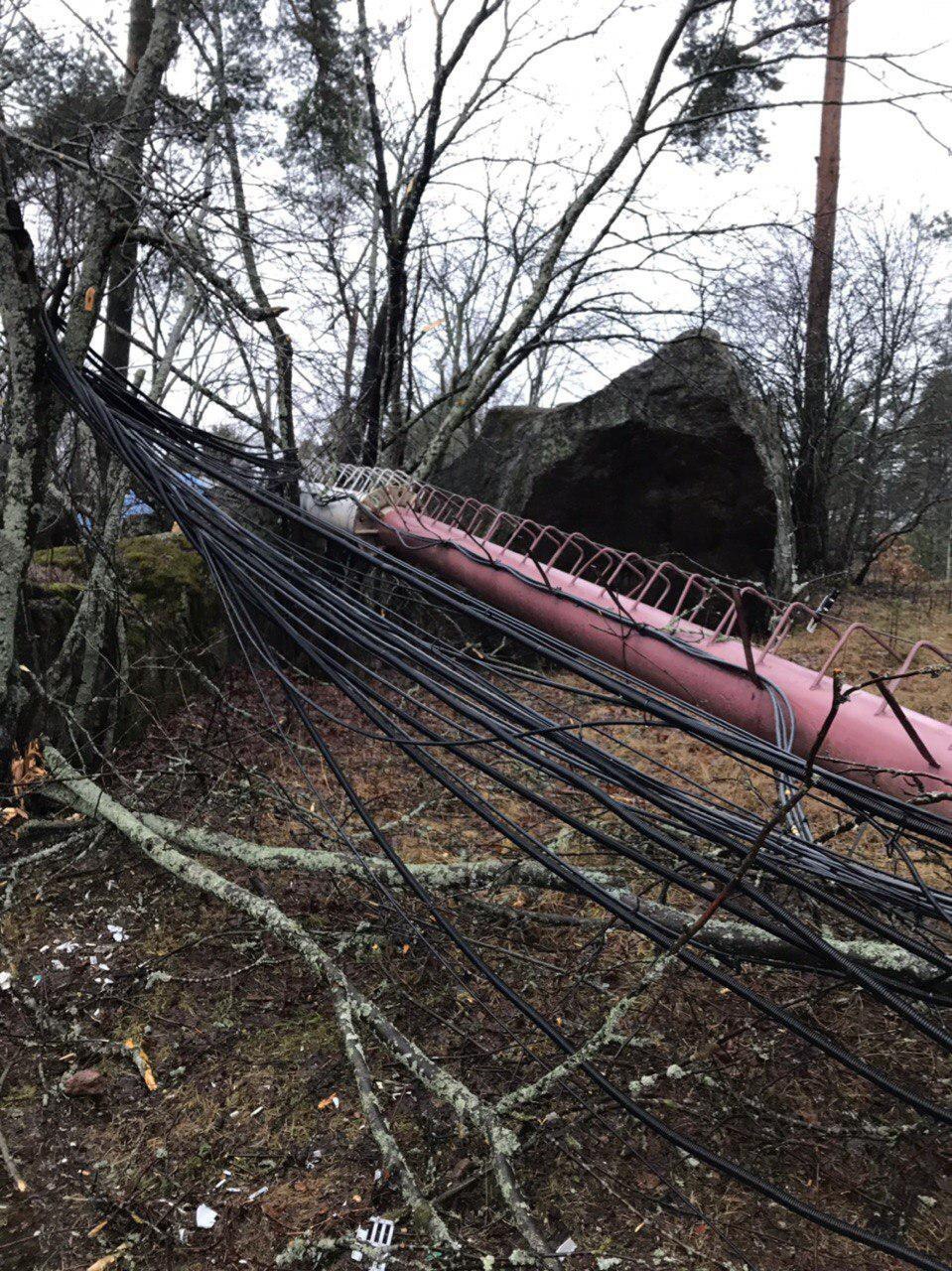 Strong wind in Vyborg. Damage of several million for the operator - Base Station, Wind, Longpost, Damage