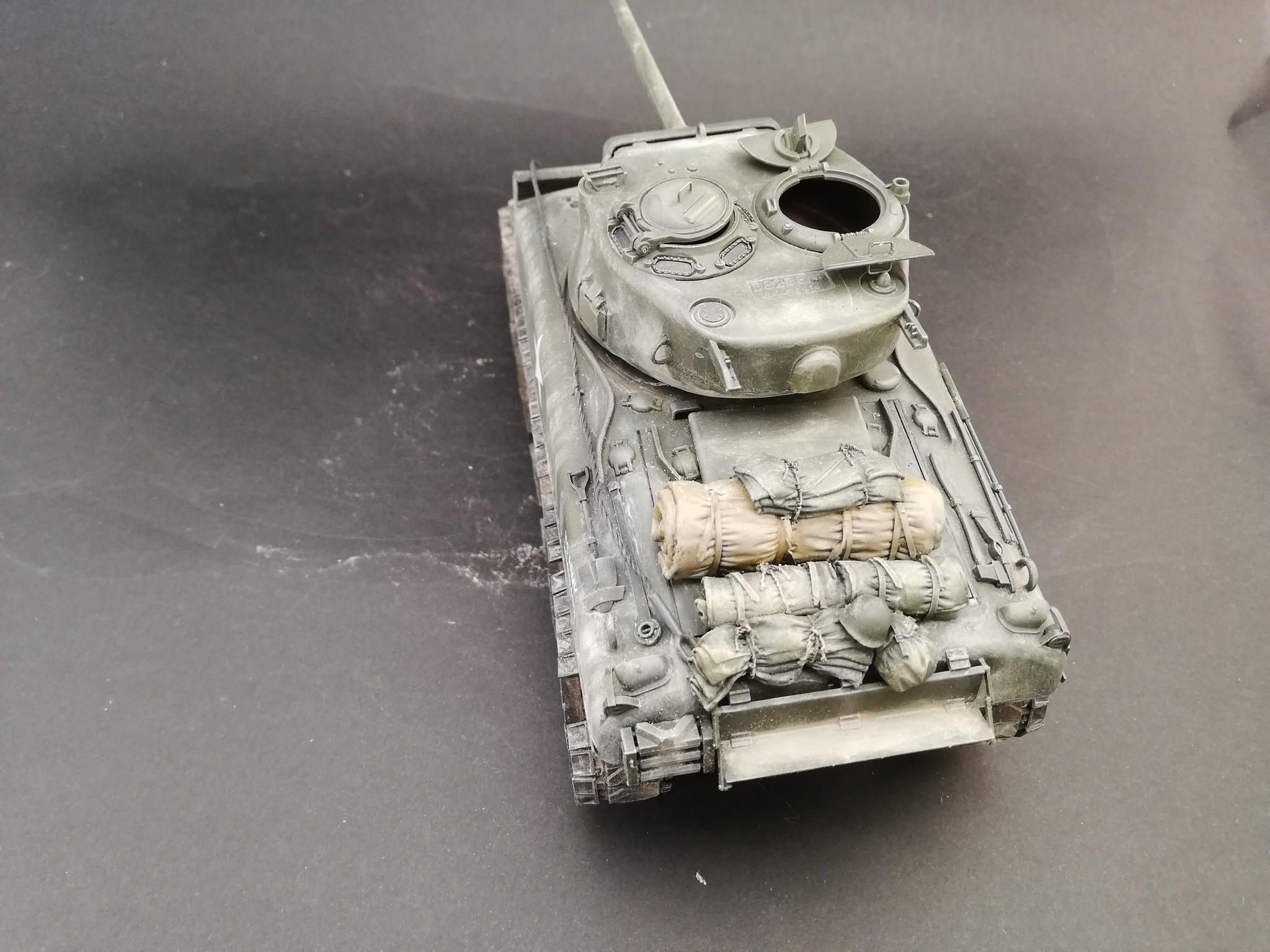 M4A1(76)W with additional armor. Conversion of Tamiya model in 35 scale - Stand modeling, Sherman M4, Longpost