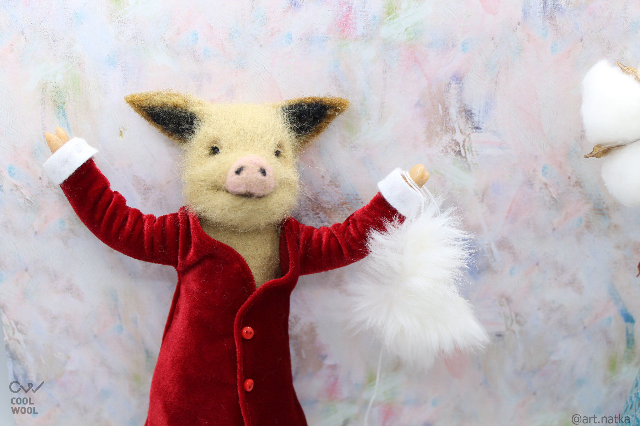 Pig. The story of one toy - My, Needlework with process, Dry felting, Longpost, Pig, Toys