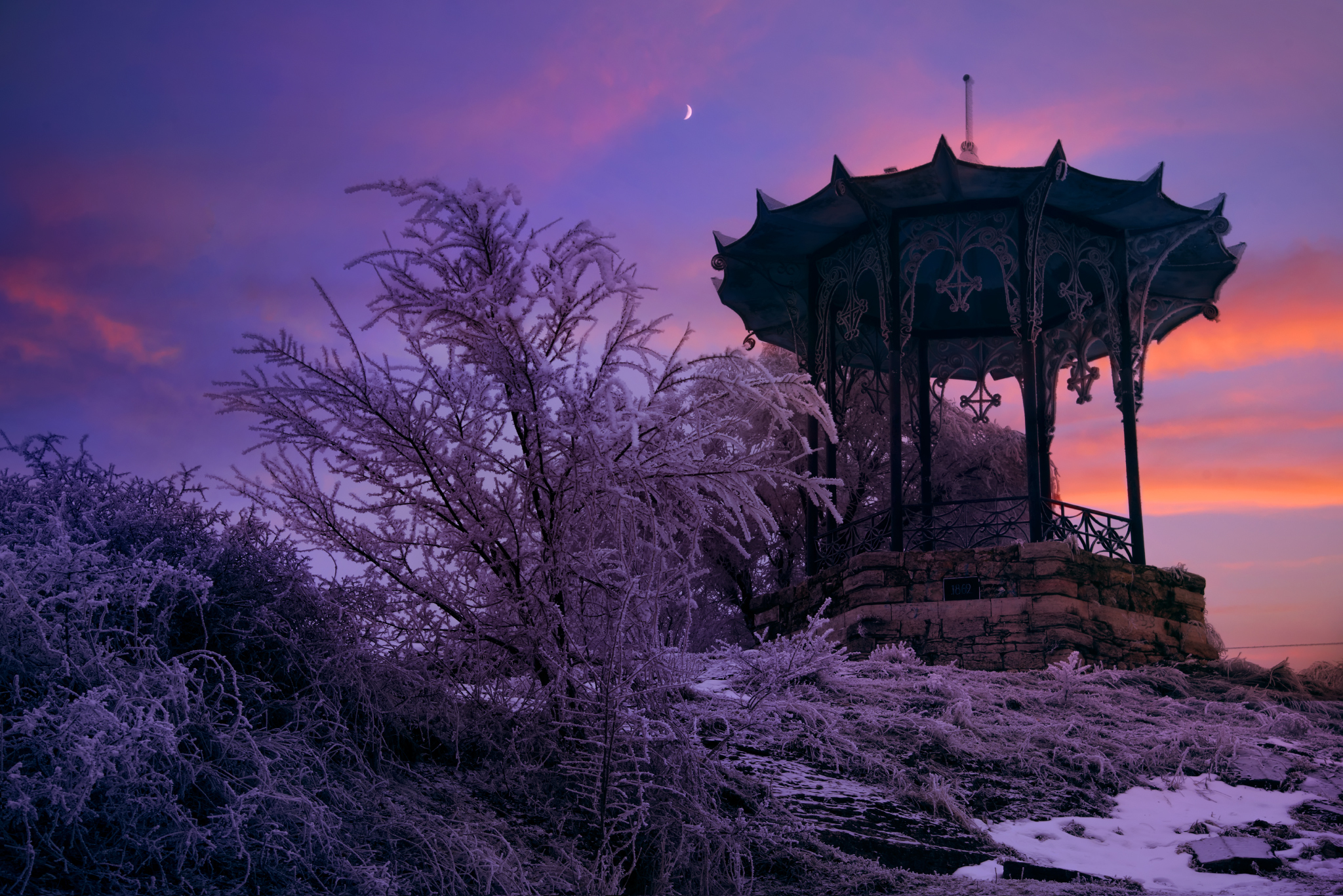 Twilight - My, dust, Winter, Alcove, Pyatigorsk, The photo