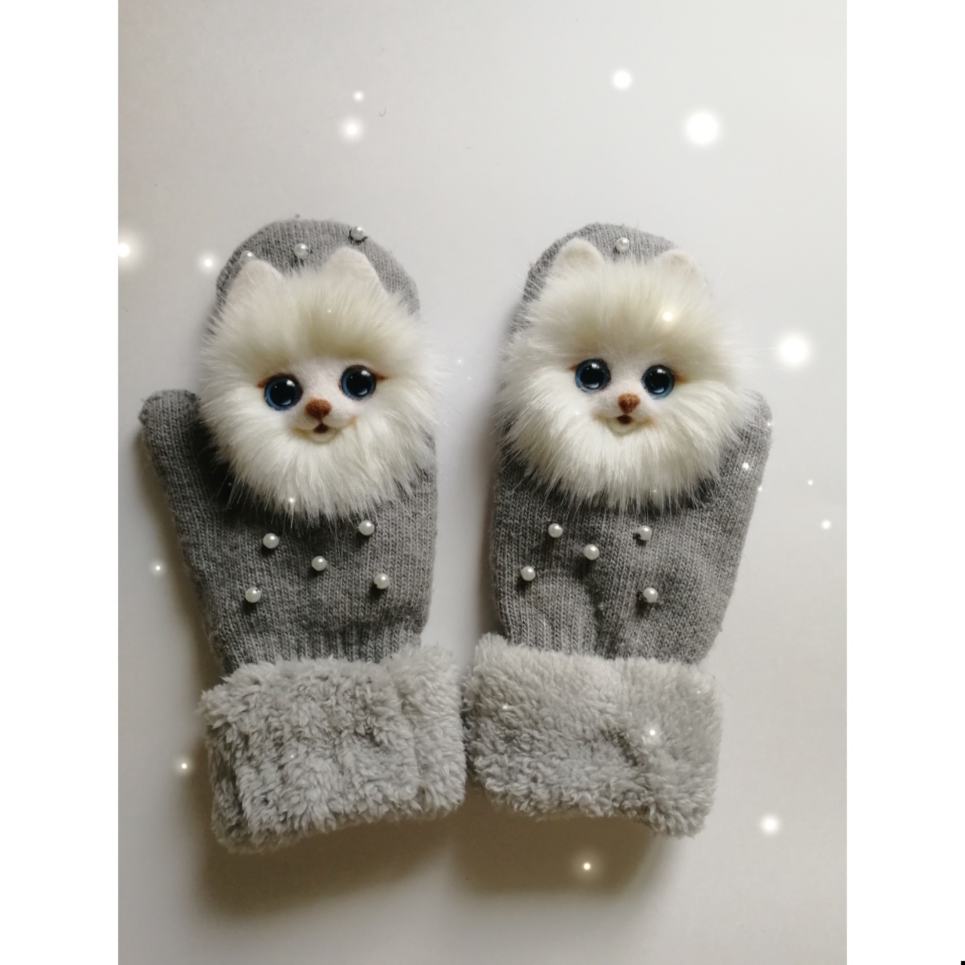 White cats walk in pairs)) - My, Mittens, Handmade, Animal husbandry, Needlework without process, Kittens, Video, Longpost