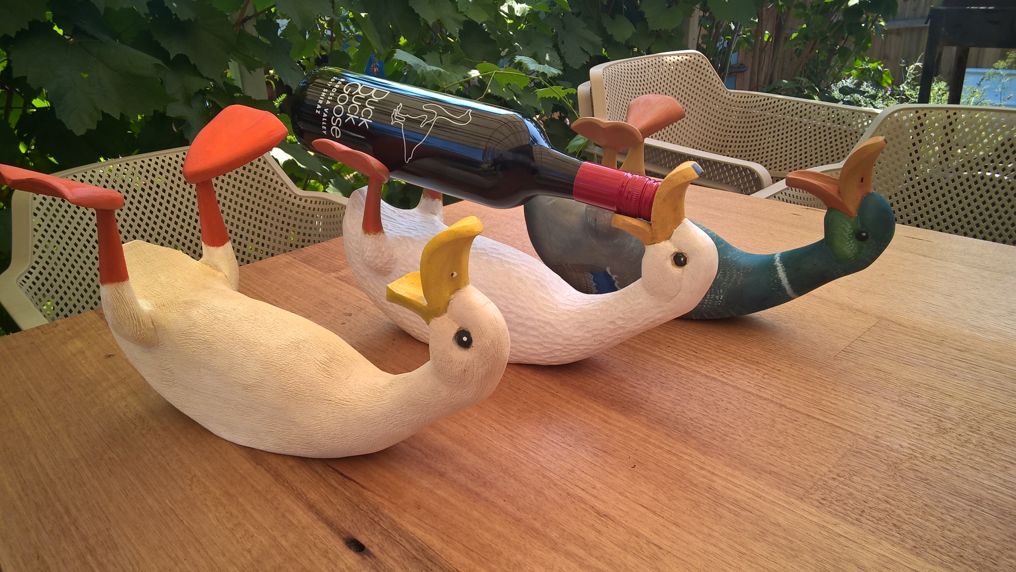 Buhariki - My, Wood carving, Duck, Wine, Bottle