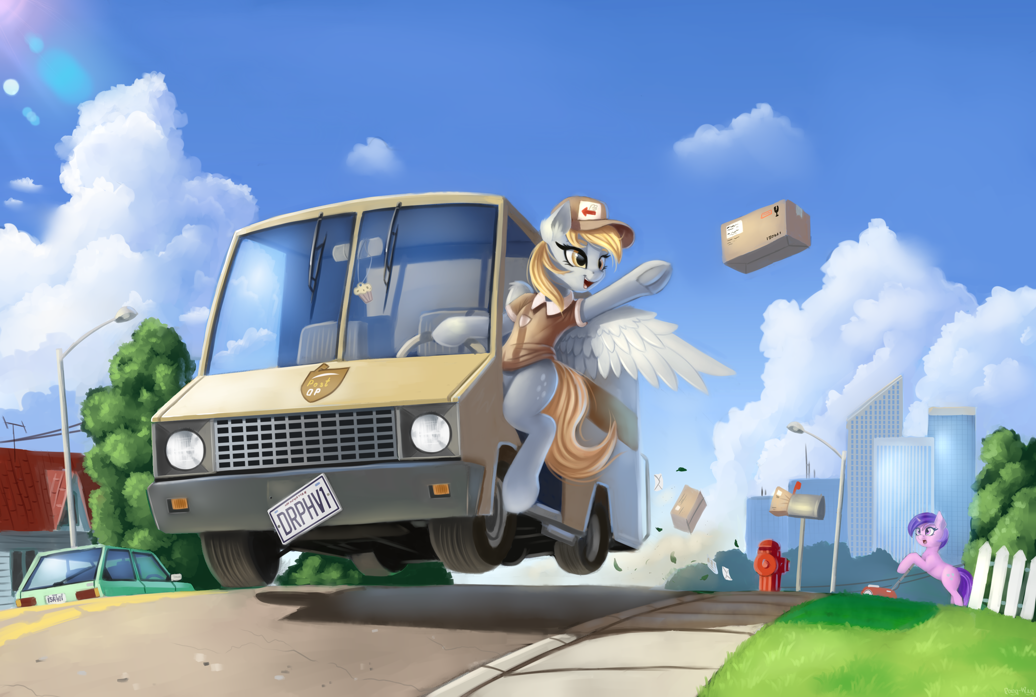 Express delivery - My little pony, PonyArt, Derpy hooves, Pony-Way