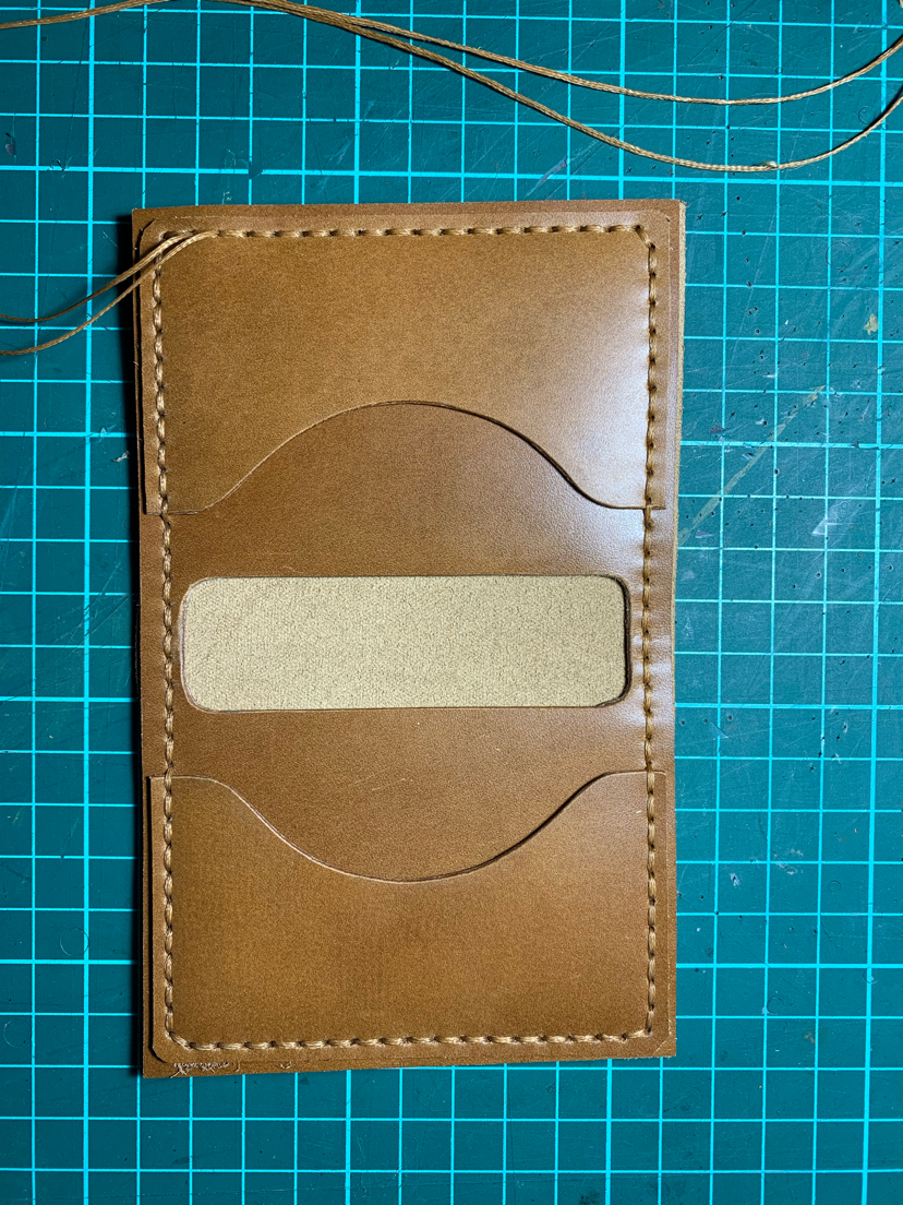 Compact wallet + photo of the process - My, Leather products, With your own hands, Leather wallet, Longpost, Wallet