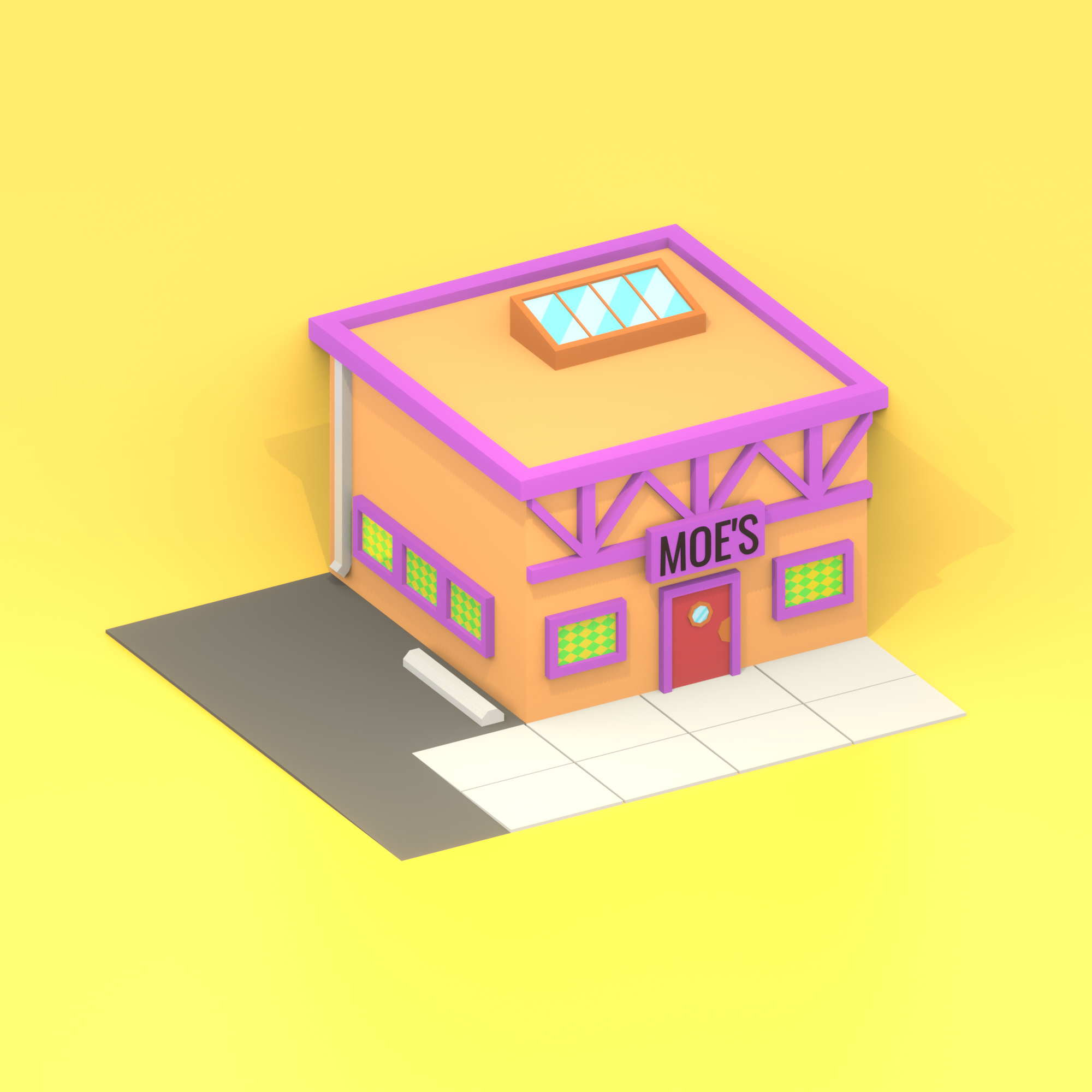 My low poly illustrations - My, Blender, Low poly, 3D, 3D modeling, Illustrations, Art, Longpost